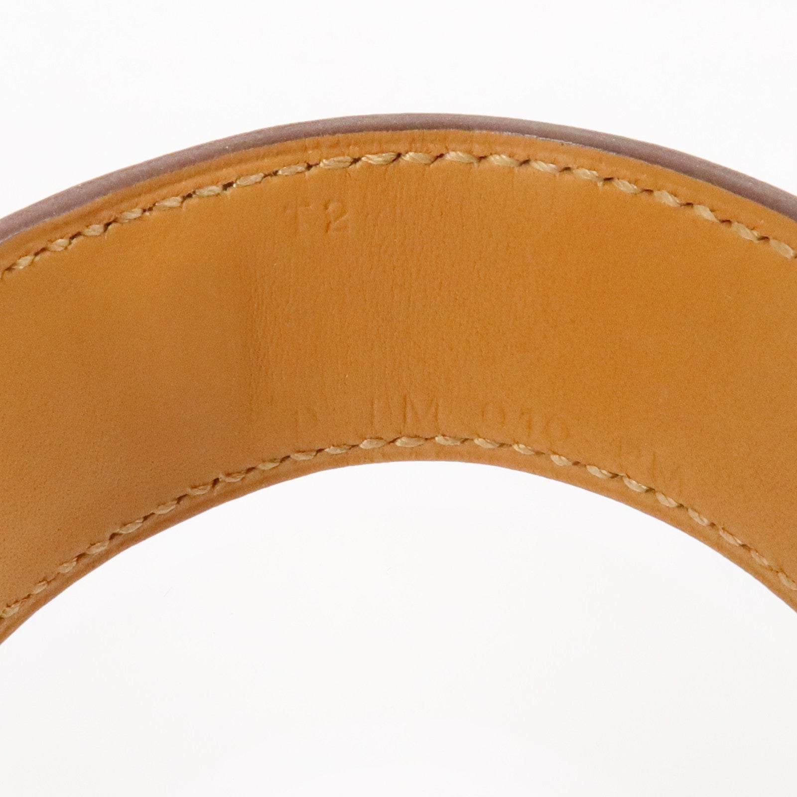 HERMES Madame皮革/金屬Collier De Chien 24 Bracelet銀扣手鏈Gold