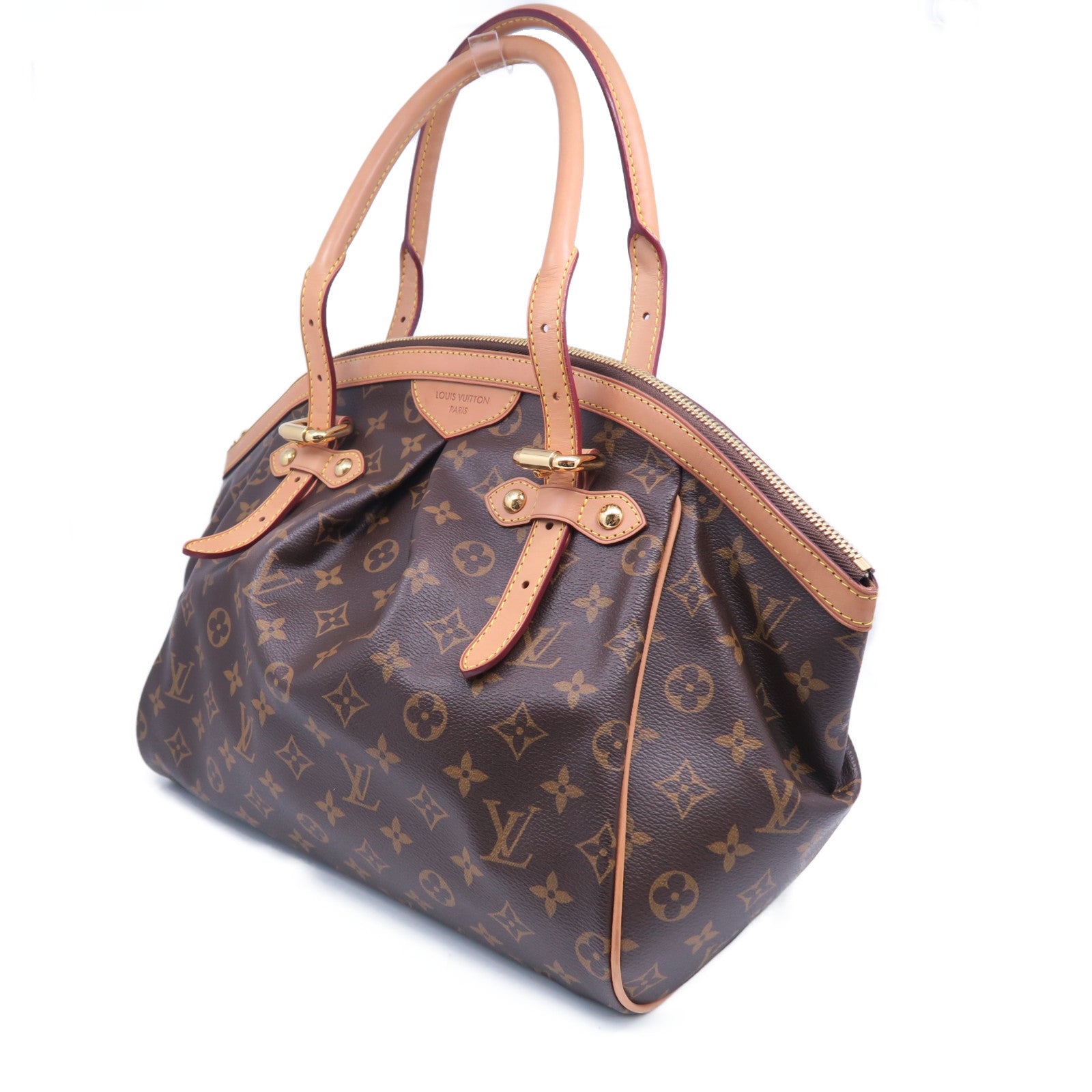 LOUIS VUITTON 【清倉大減價】Monogram Tivoli GM金扣手挽袋啡色