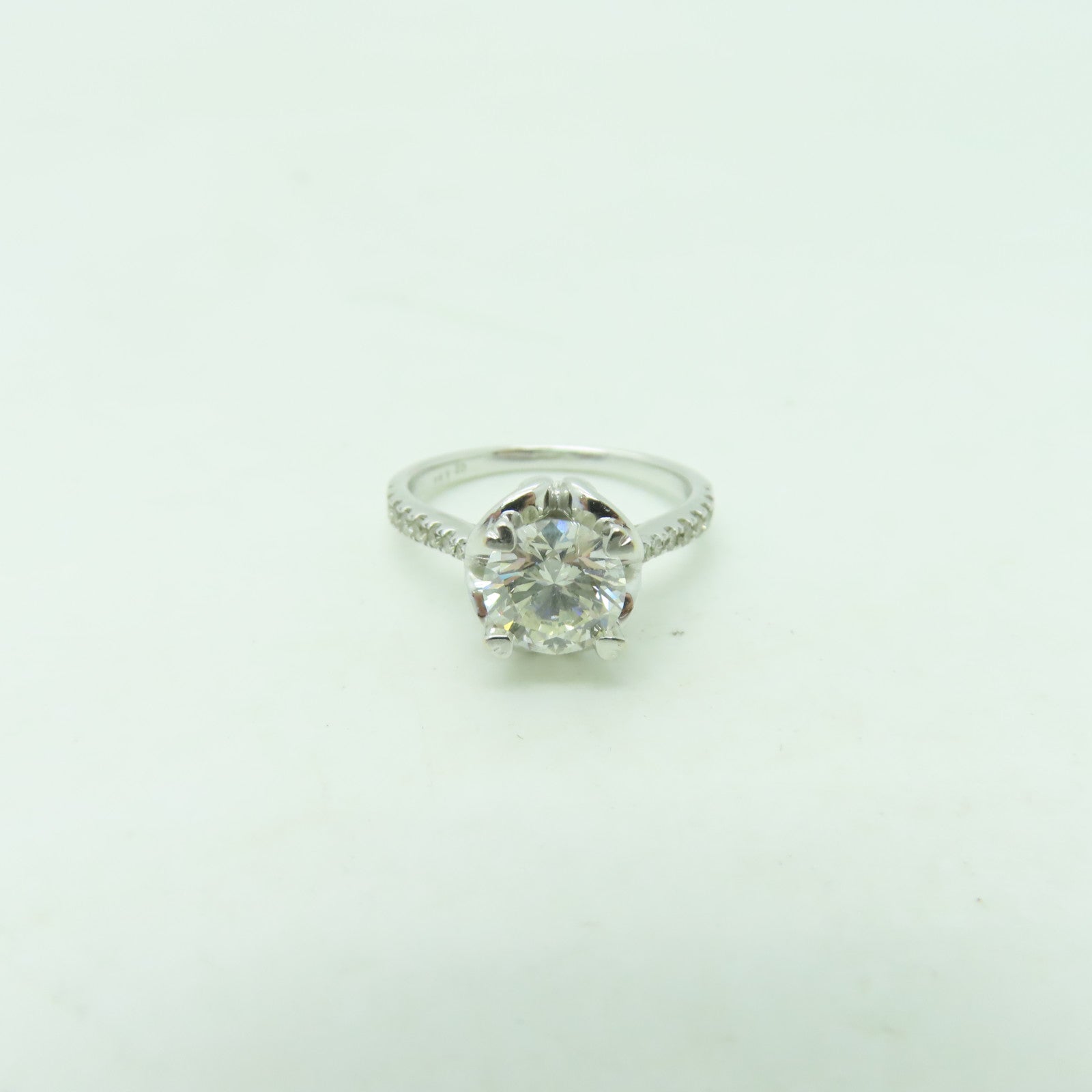 JEWELRY 【激減優惠】18K白金Diamond Ring 1.11ct/0.15ct鑽石戒指US#5.75