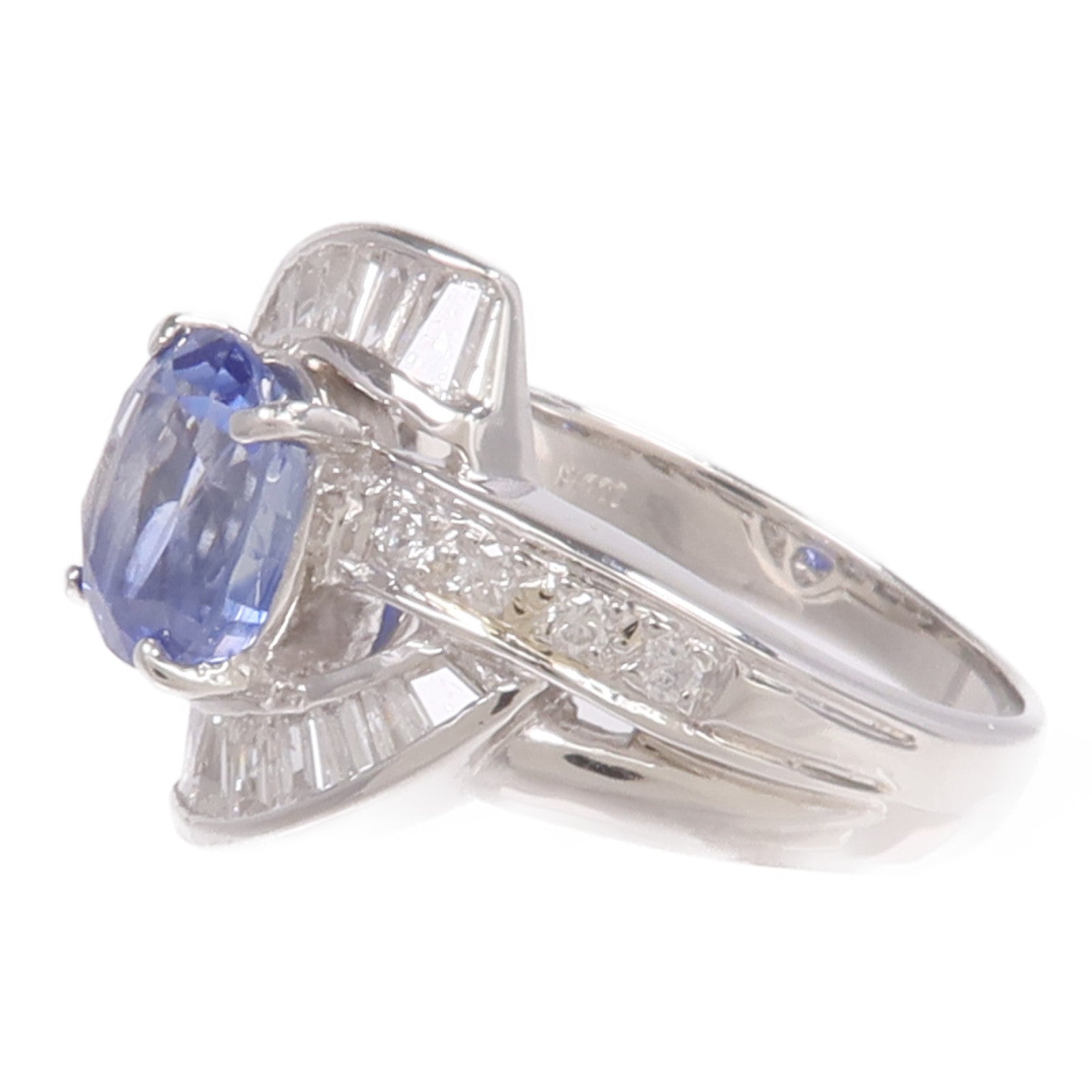 JEWELRY PT900鉑金Sapphire Diamond Ring藍寶石/鑽石戒指