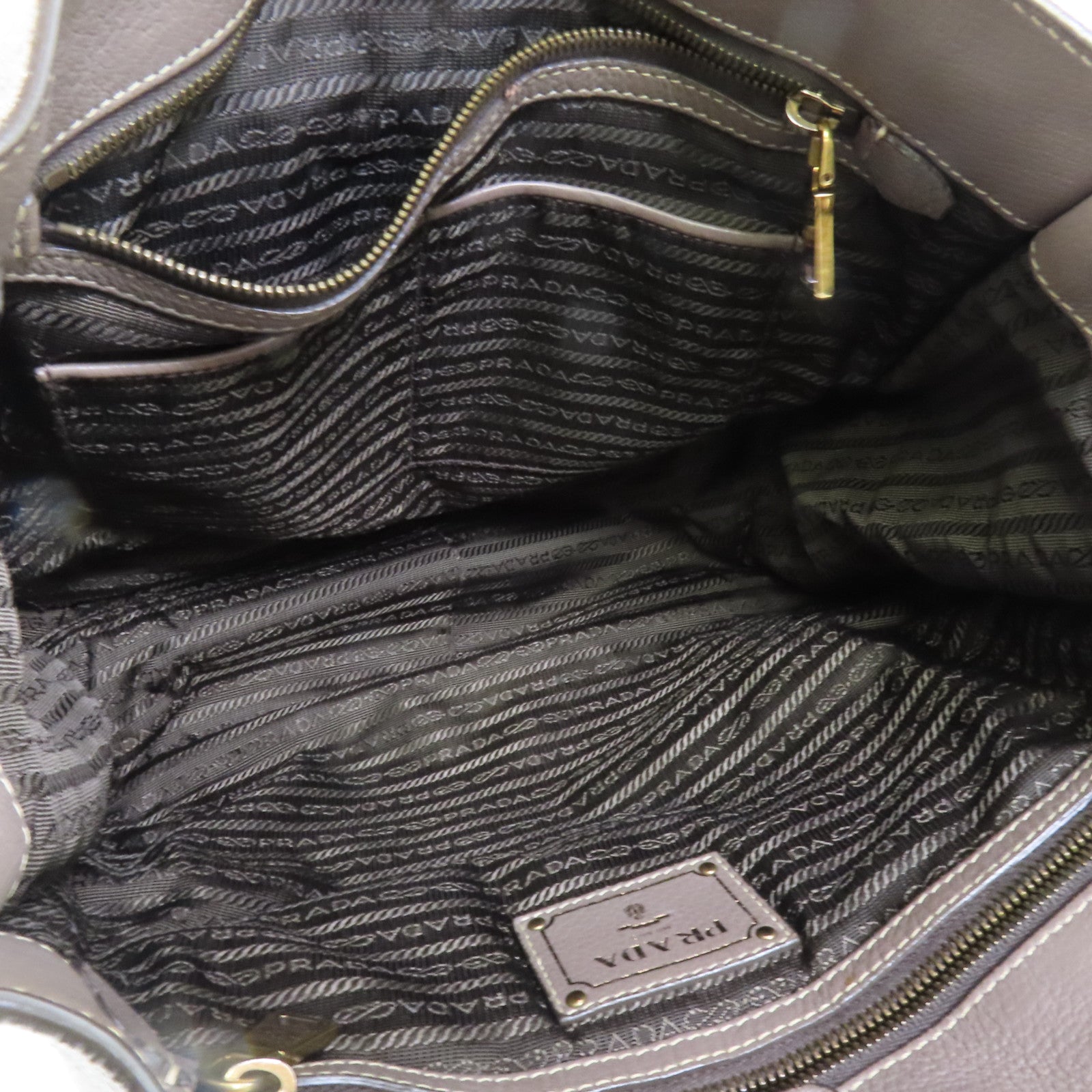 PRADA 牛皮皮革2 Way Shoulder金扣手挽肩背兩用袋