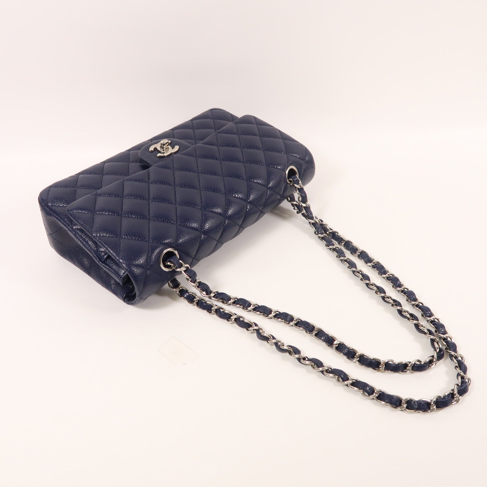 CHANEL 牛皮皮革Classic 25銀扣鏈帶肩背袋