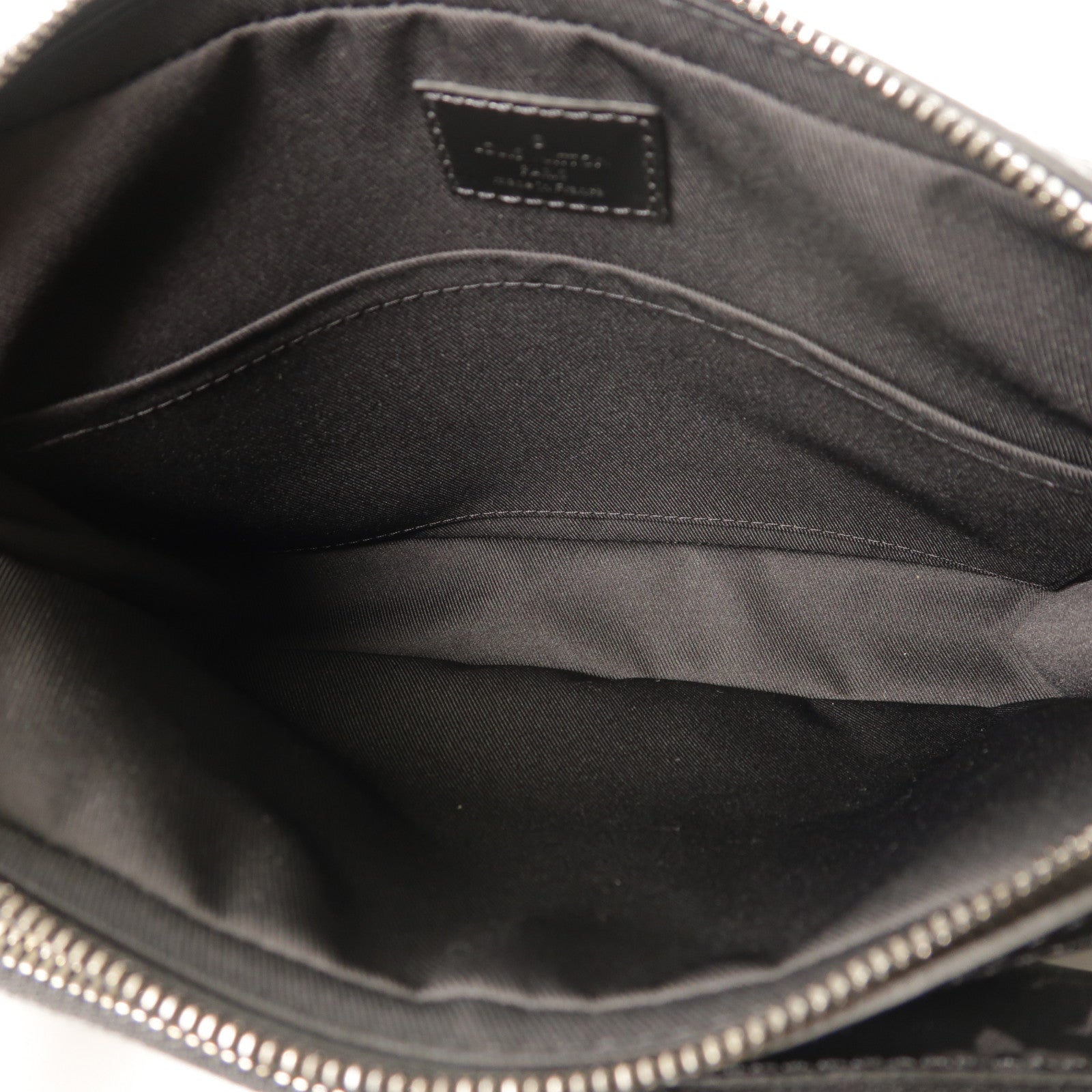 LOUIS VUITTON Monogram Eclipse Reverse Trio Messenger銀扣肩背袋灰色