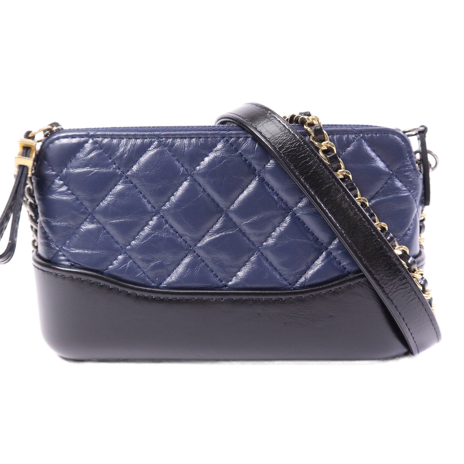 CHANEL 羊皮皮革Gabrielle Wallet On Chain鏈帶肩背袋