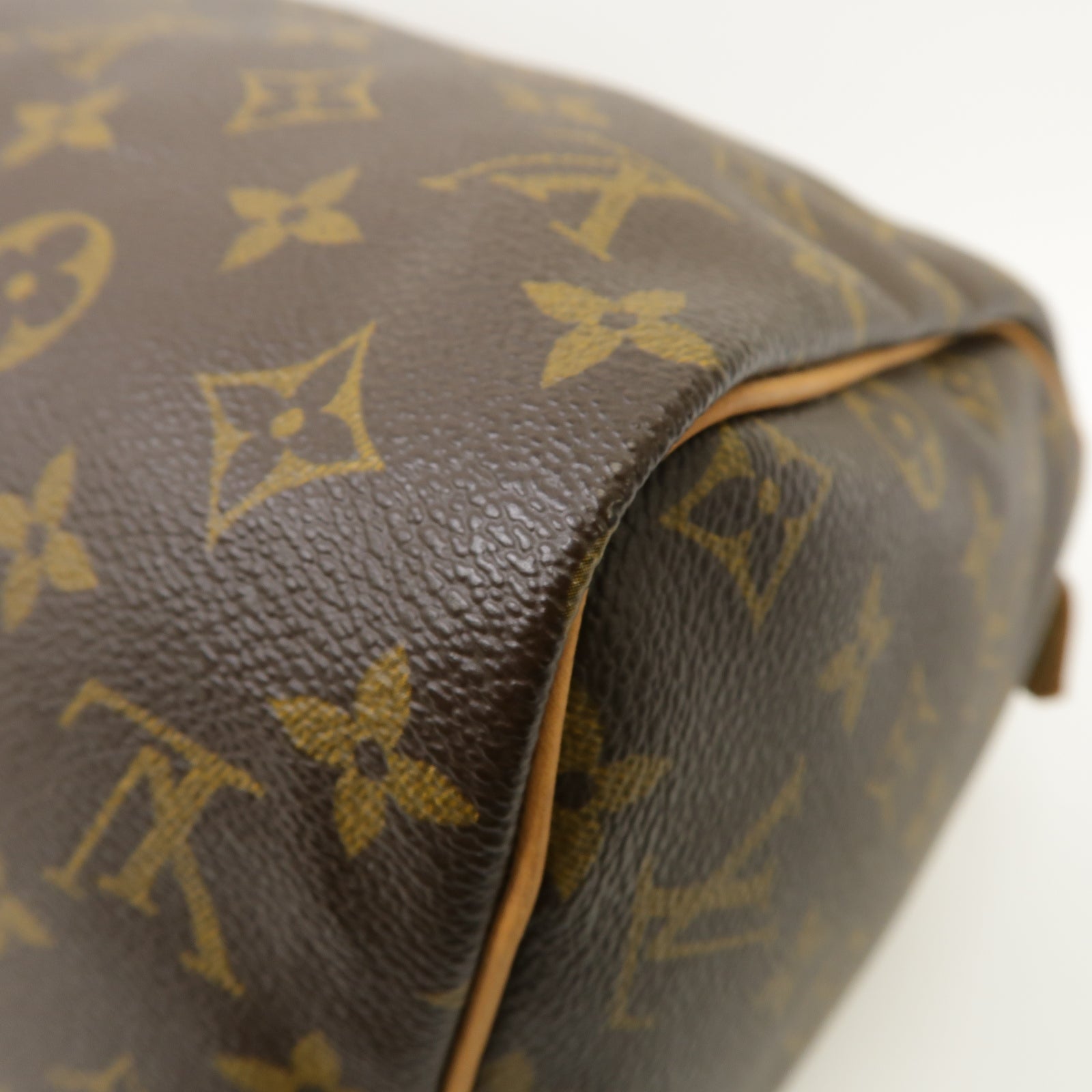 LOUIS VUITTON Monogram Speedy 30金扣手挽袋啡色