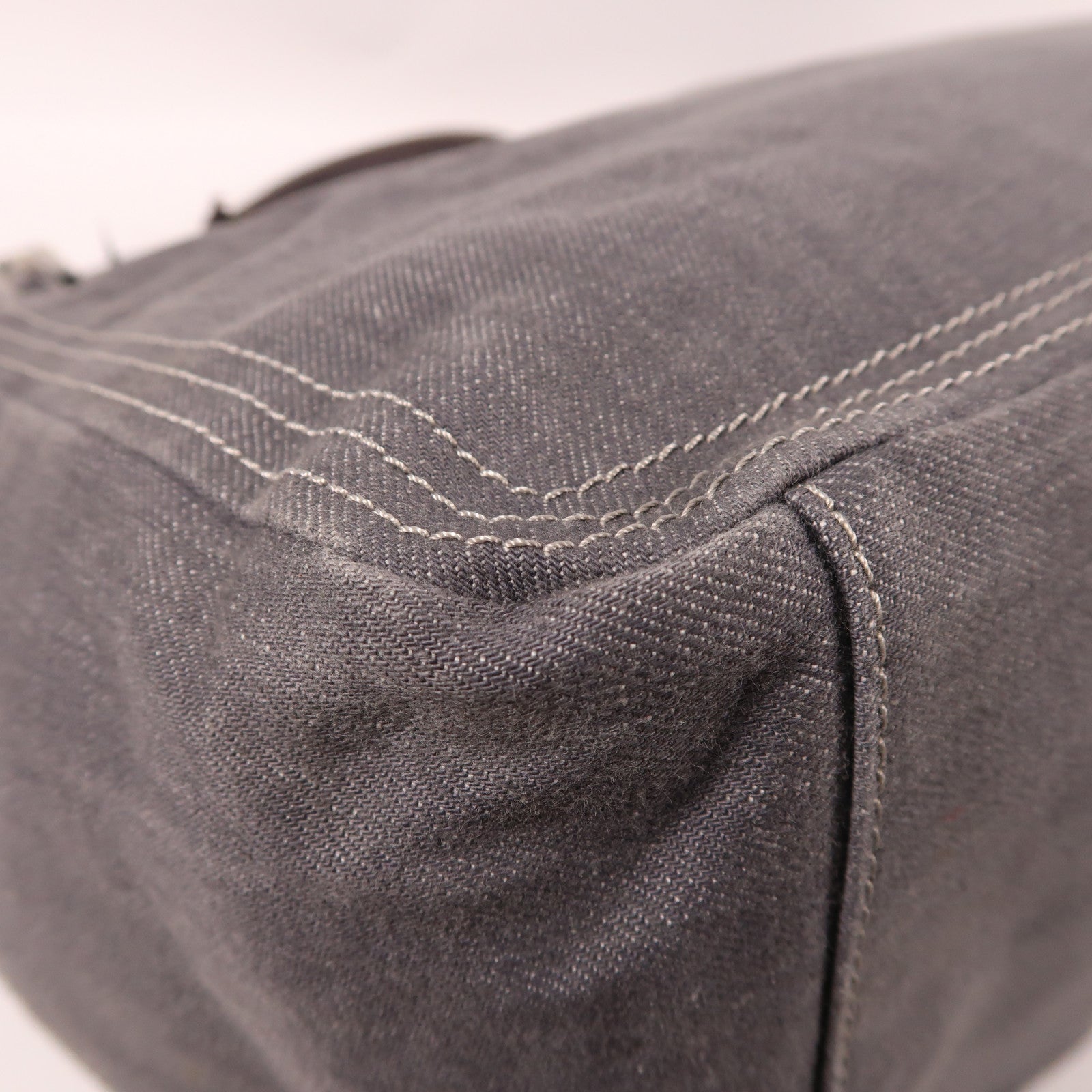 LANVIN 牛仔布Tote Bag肩背袋灰色