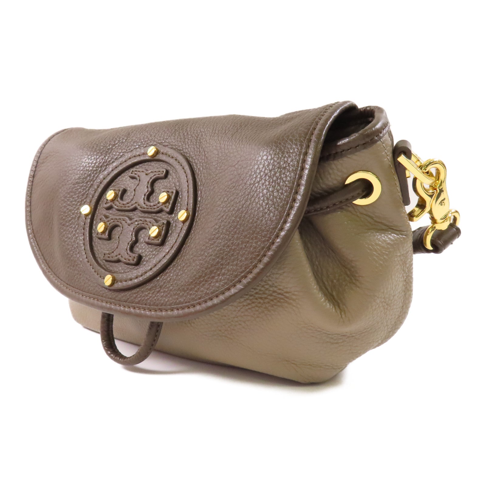 Tory Burch【激減優惠】 牛皮皮革Shoulder Bag金扣肩背袋
