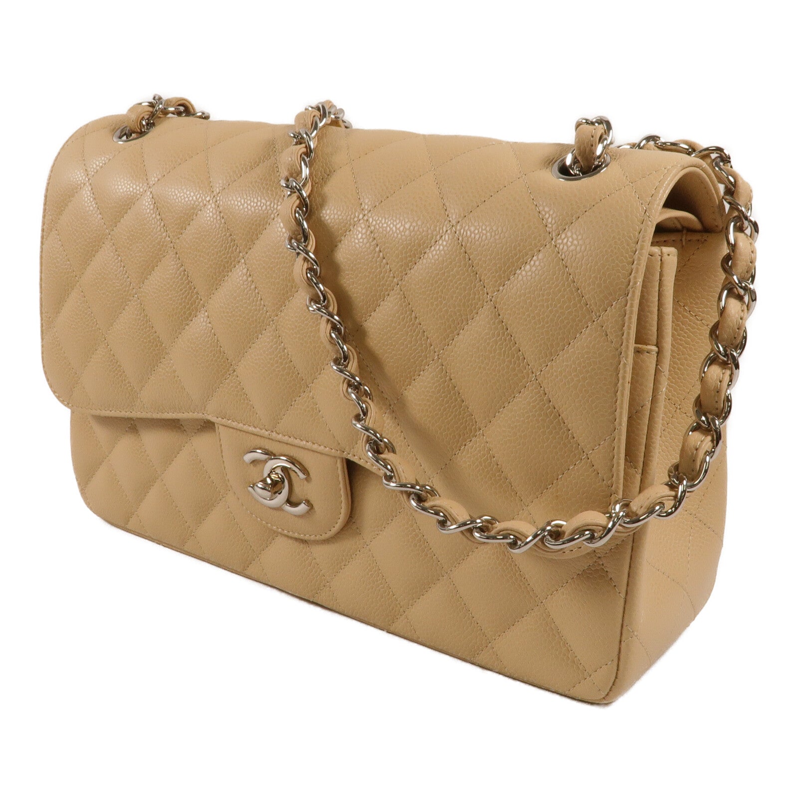 CHANEL 牛皮皮革Large Classic鏈帶肩背袋