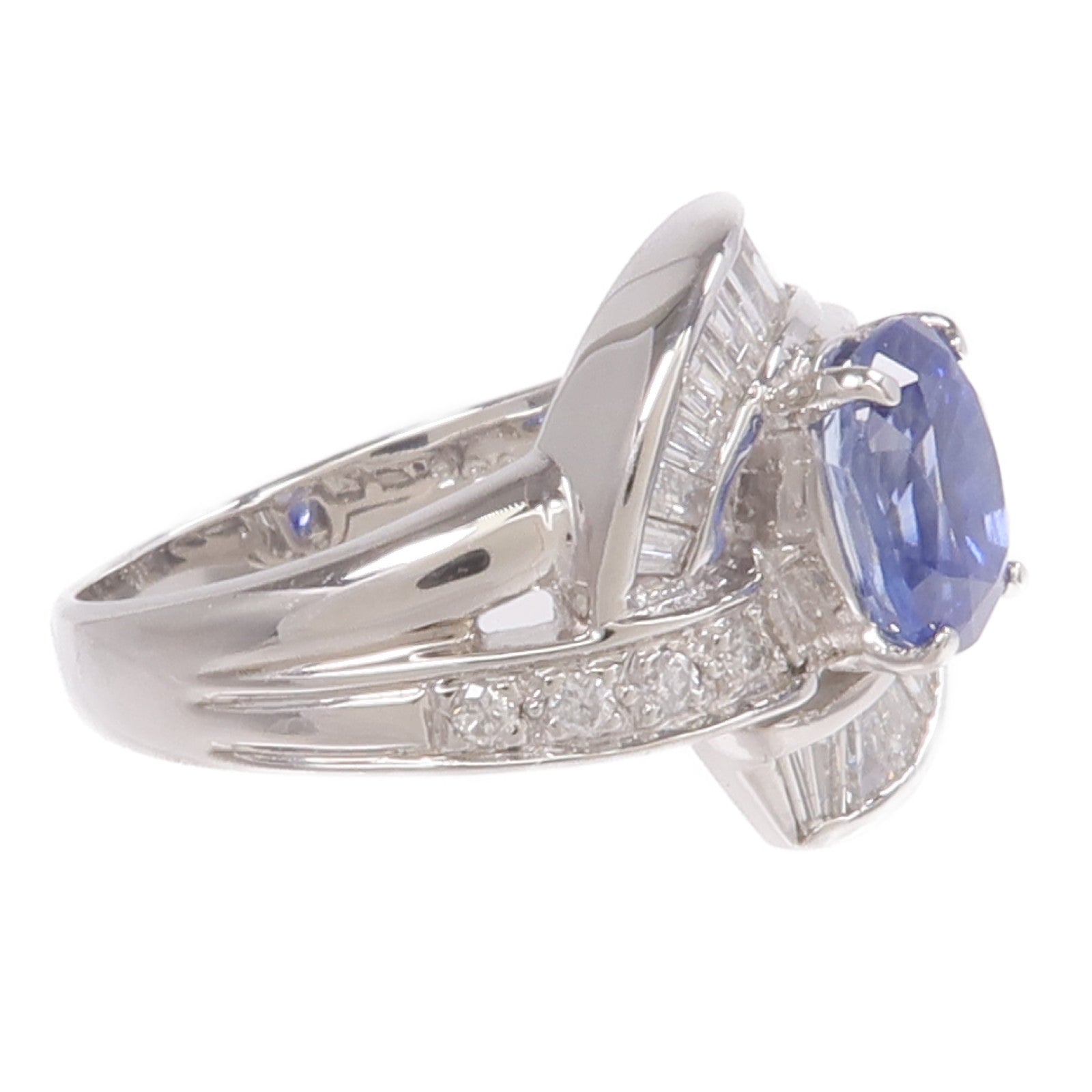 JEWELRY PT900鉑金Sapphire Diamond Ring藍寶石/鑽石戒指