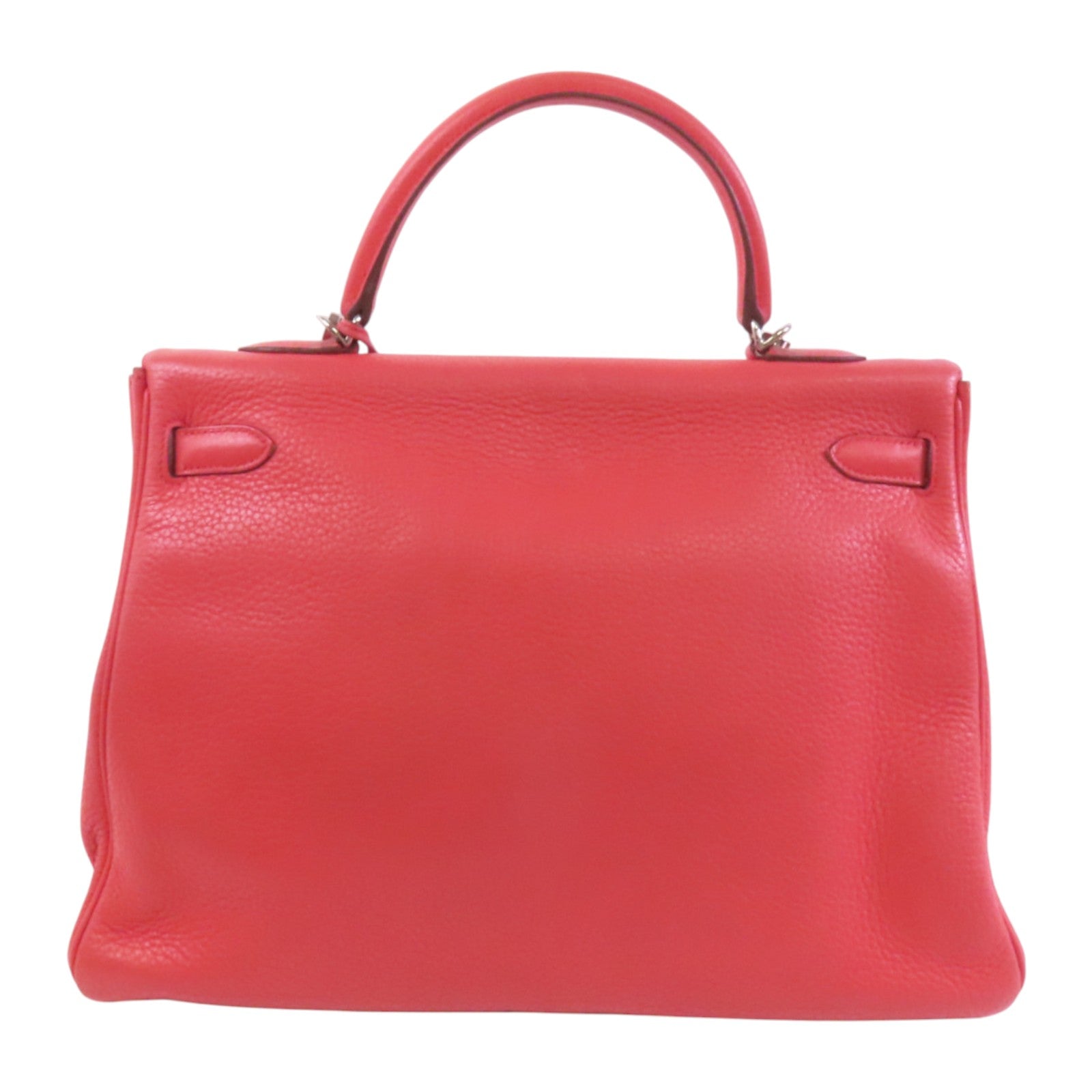 HERMES 【Hermes Fair】Clemence皮革Kelly 35銀扣手挽肩背兩用袋