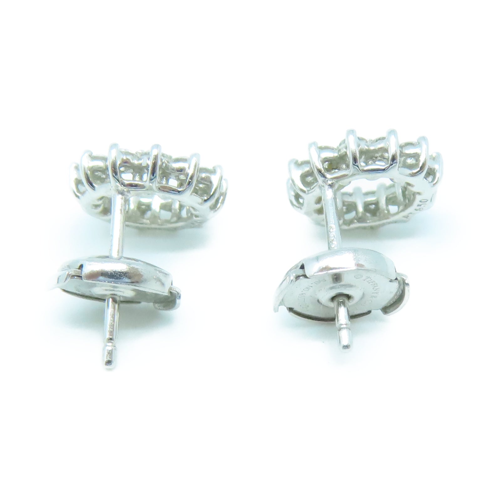 TIFFANY＆CO PT950铂金Open Circle Earrings钻石耳环