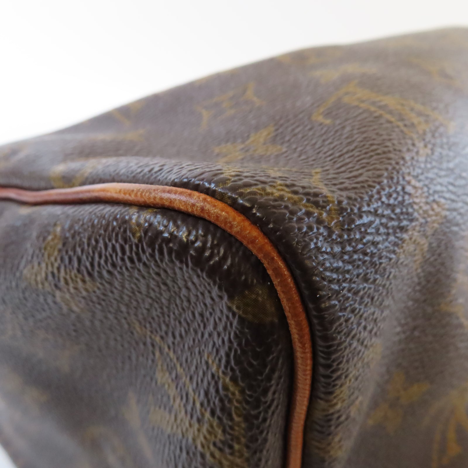 LOUIS VUITTON Monogram Speedy 25金扣手挽袋啡色