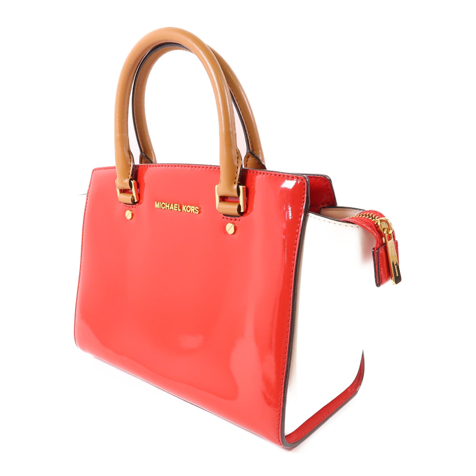 Michael Kors 漆皮皮革Hand Bag金扣手挽袋