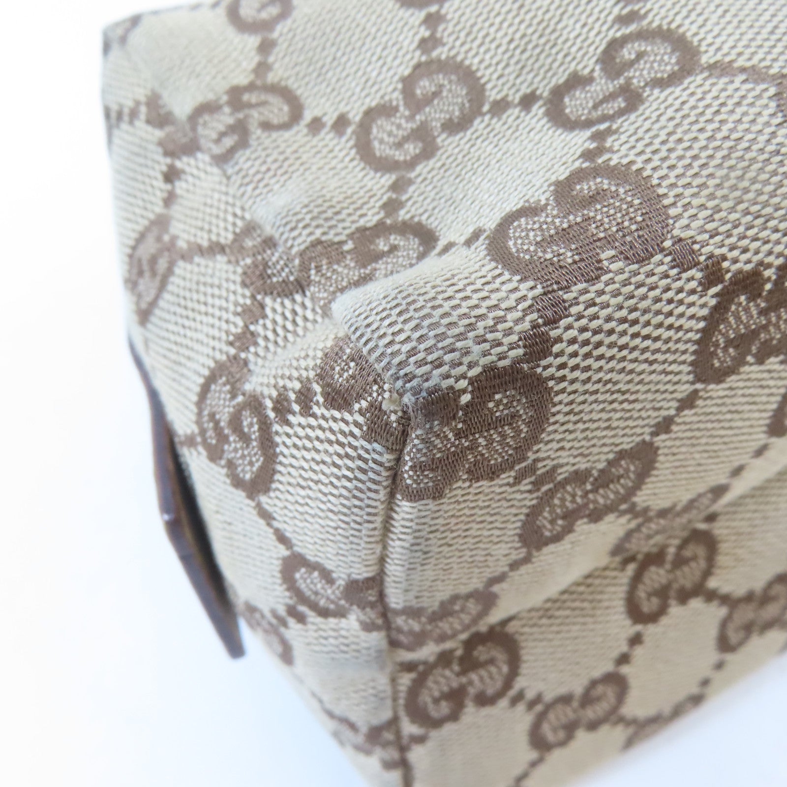 GUCCI 帆布Cosmetic Bag化妝袋啡色/米色