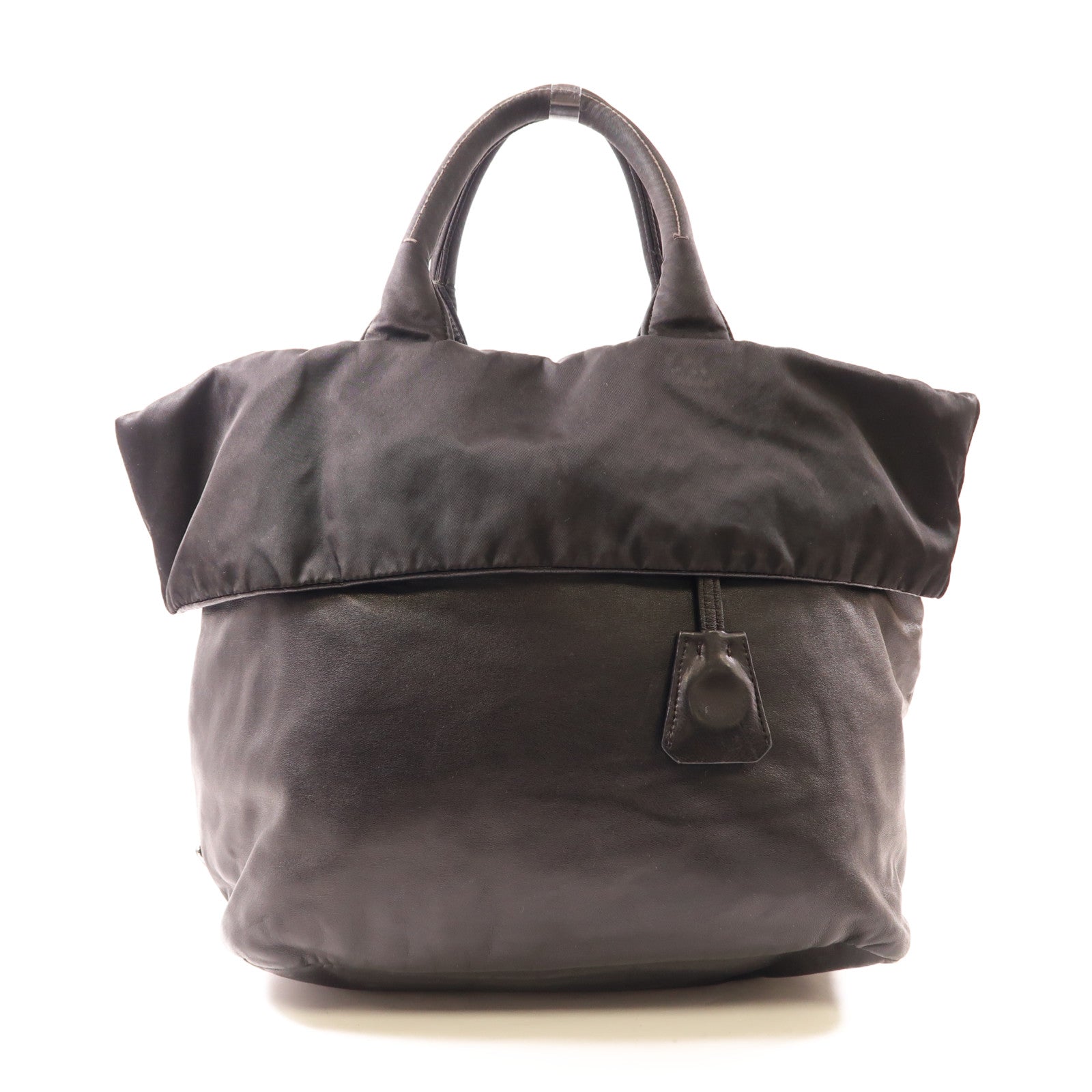 PRADA 【激減優惠】尼龍/皮革Hand Bag手挽袋