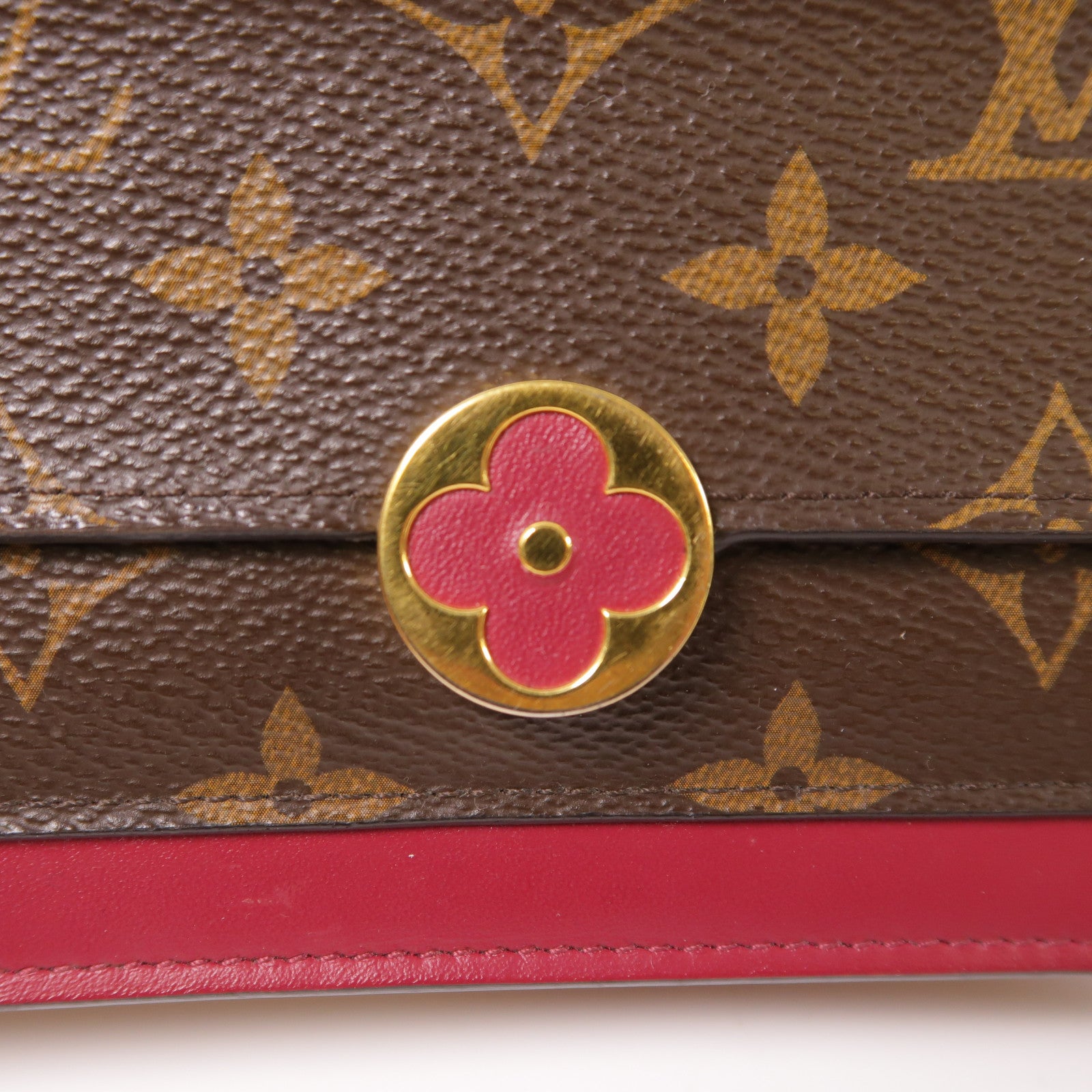 LOUIS VUITTON LV GHW Portefeuille Flore Chain Shoulder Bag M69578 Monogram Brown