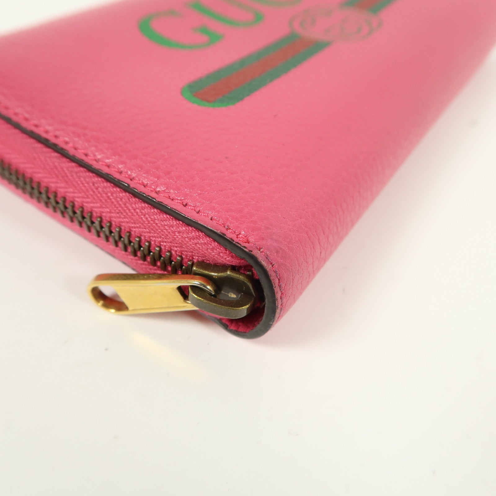 GUCCI CC Long Wallet 496317 Calfskin Leather Pink