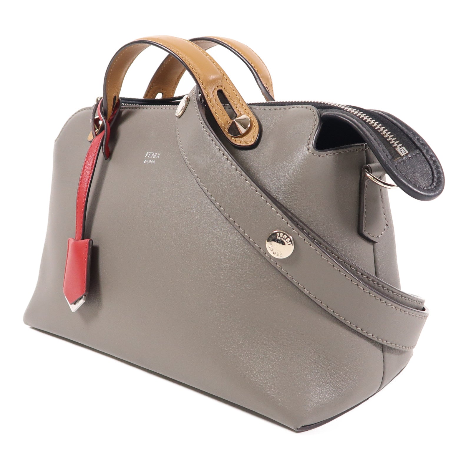 FENDI 牛皮皮革By The Way銀扣肩背袋