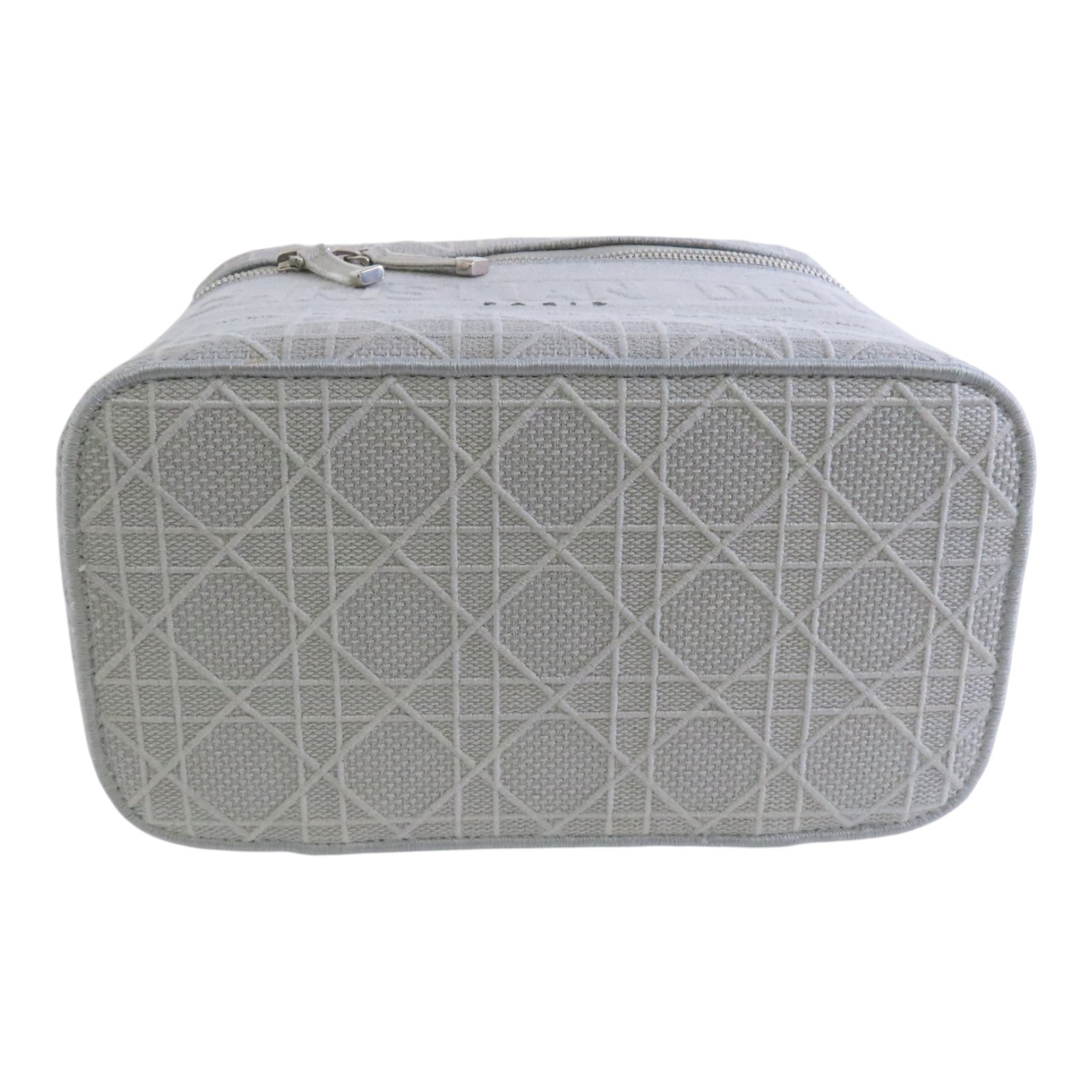 Dior 帆布Vanity case銀扣手挽袋