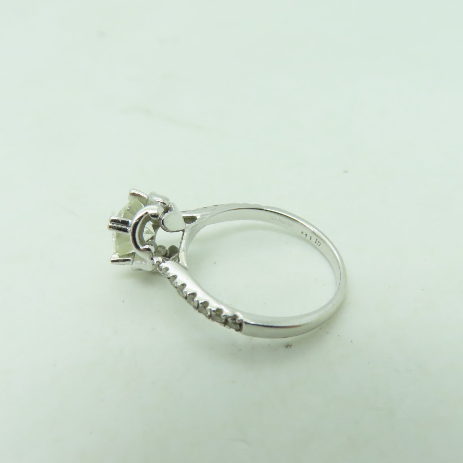 JEWELRY 【激減優惠】18K白金Diamond Ring 1.11ct/0.15ct鑽石戒指US#5.75