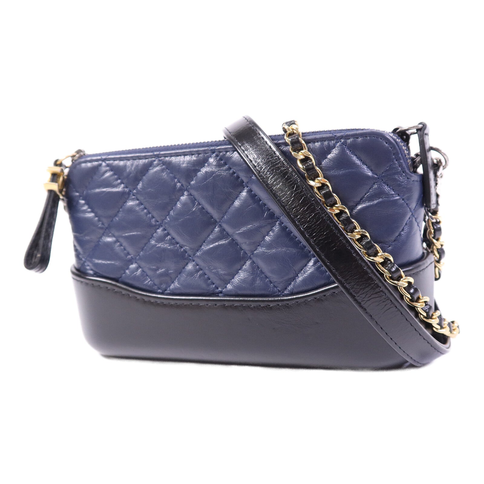 CHANEL 羊皮皮革Gabrielle Wallet On Chain鏈帶肩背袋