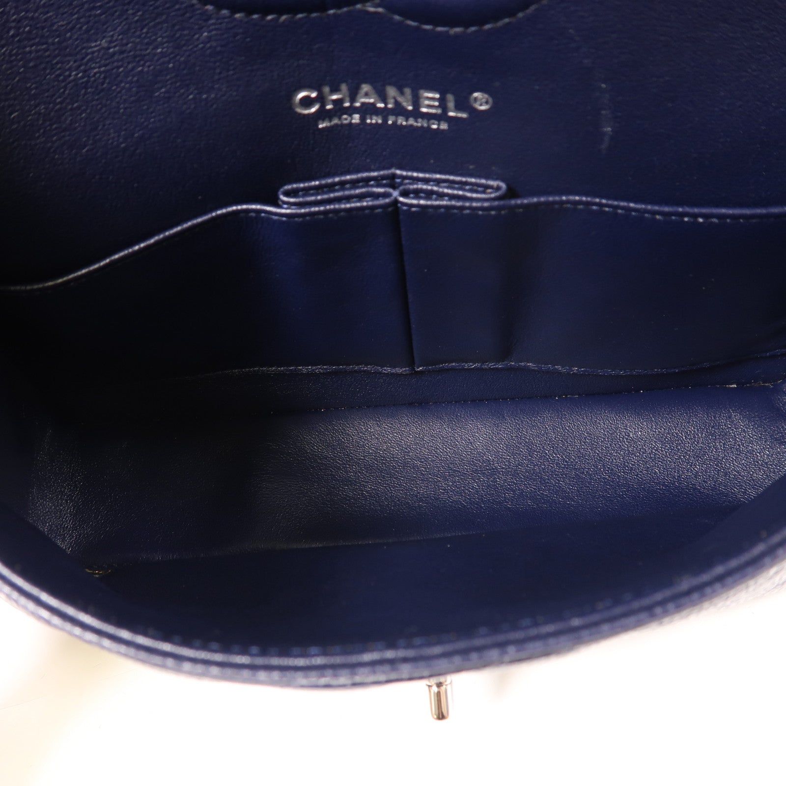 CHANEL 牛皮皮革Classic 25銀扣鏈帶肩背袋