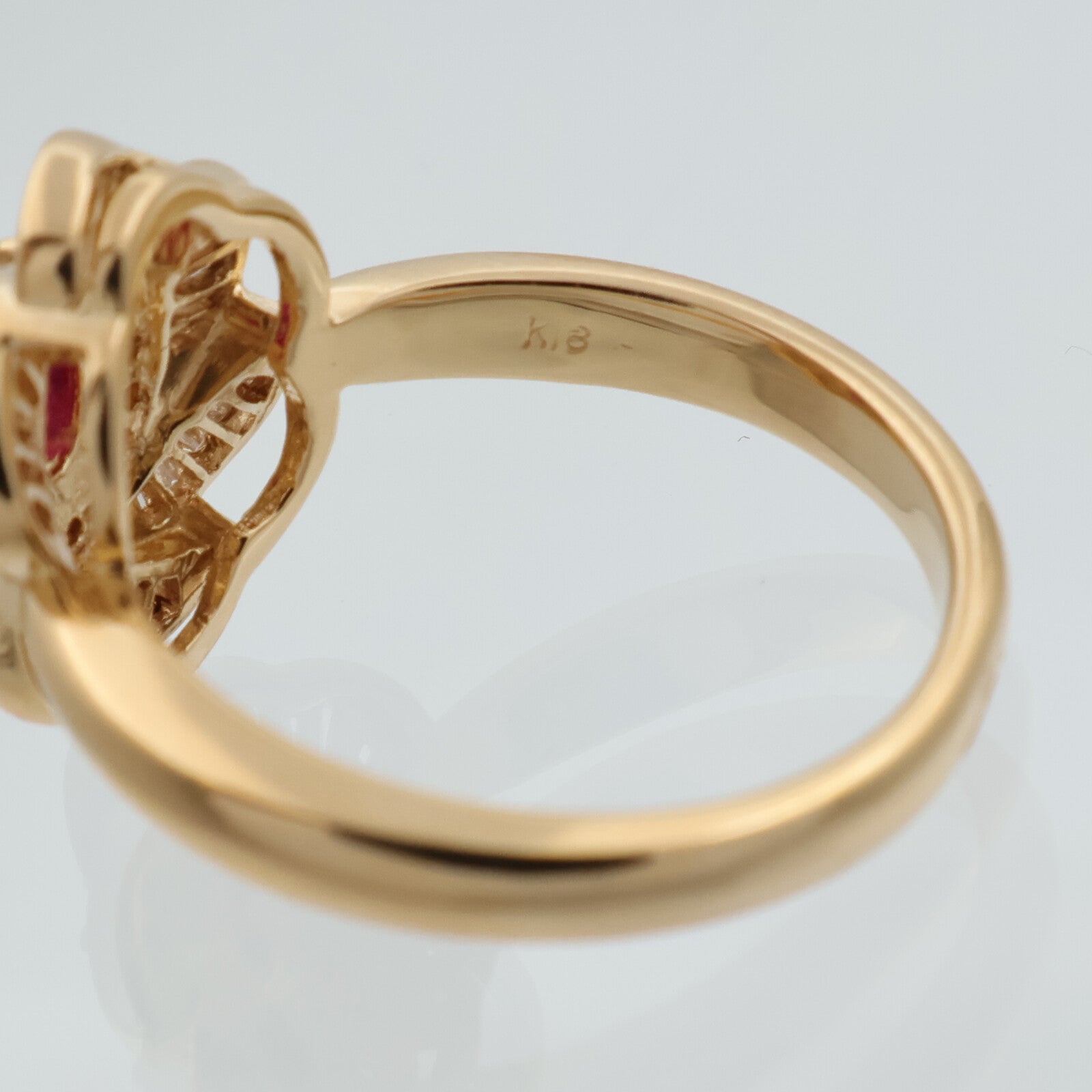 JEWELRY 18K黃金/紅寶石Ruby鑽石戒指