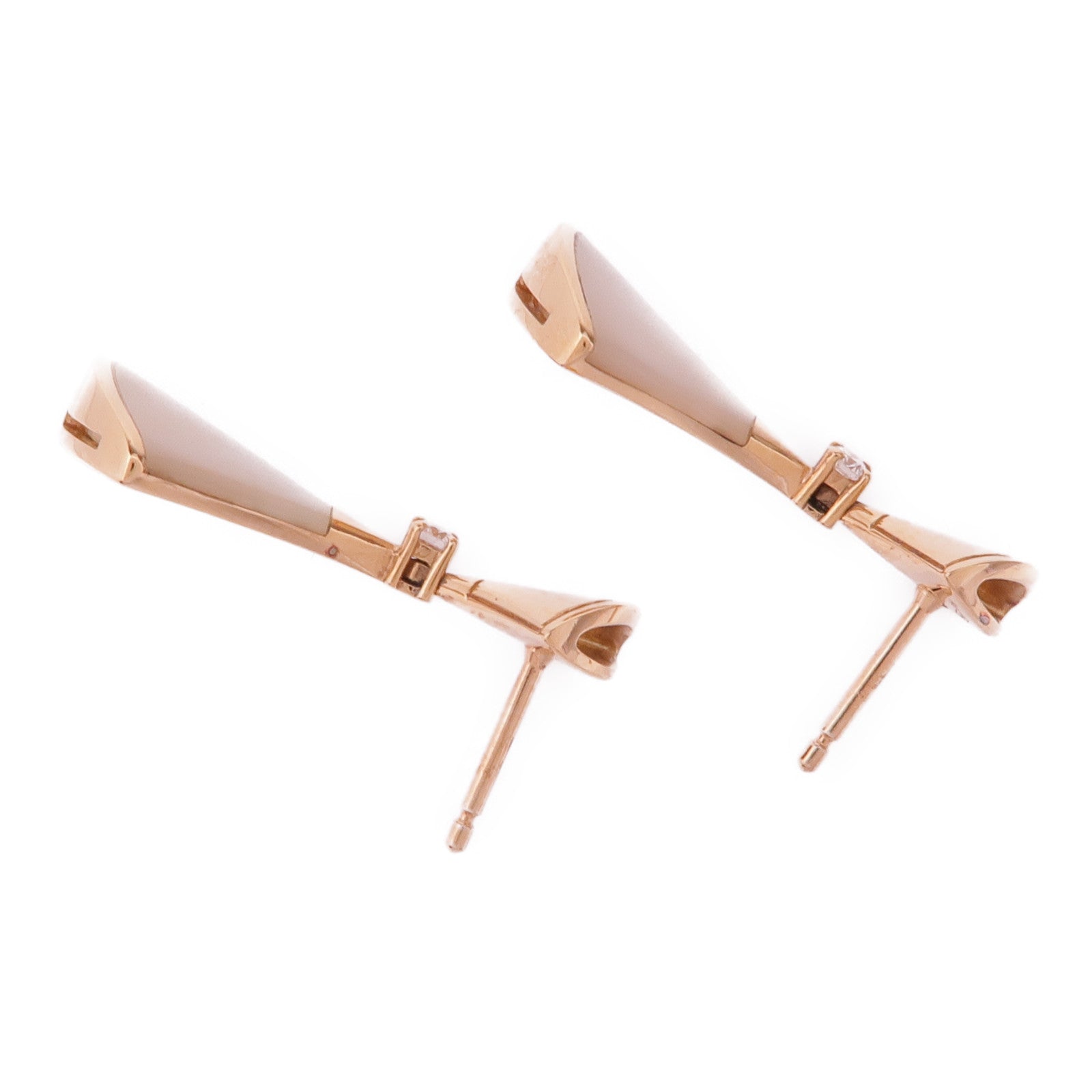 BVLGARI 18K玫瑰金Divas' Dream Earrings珍珠母貝耳環