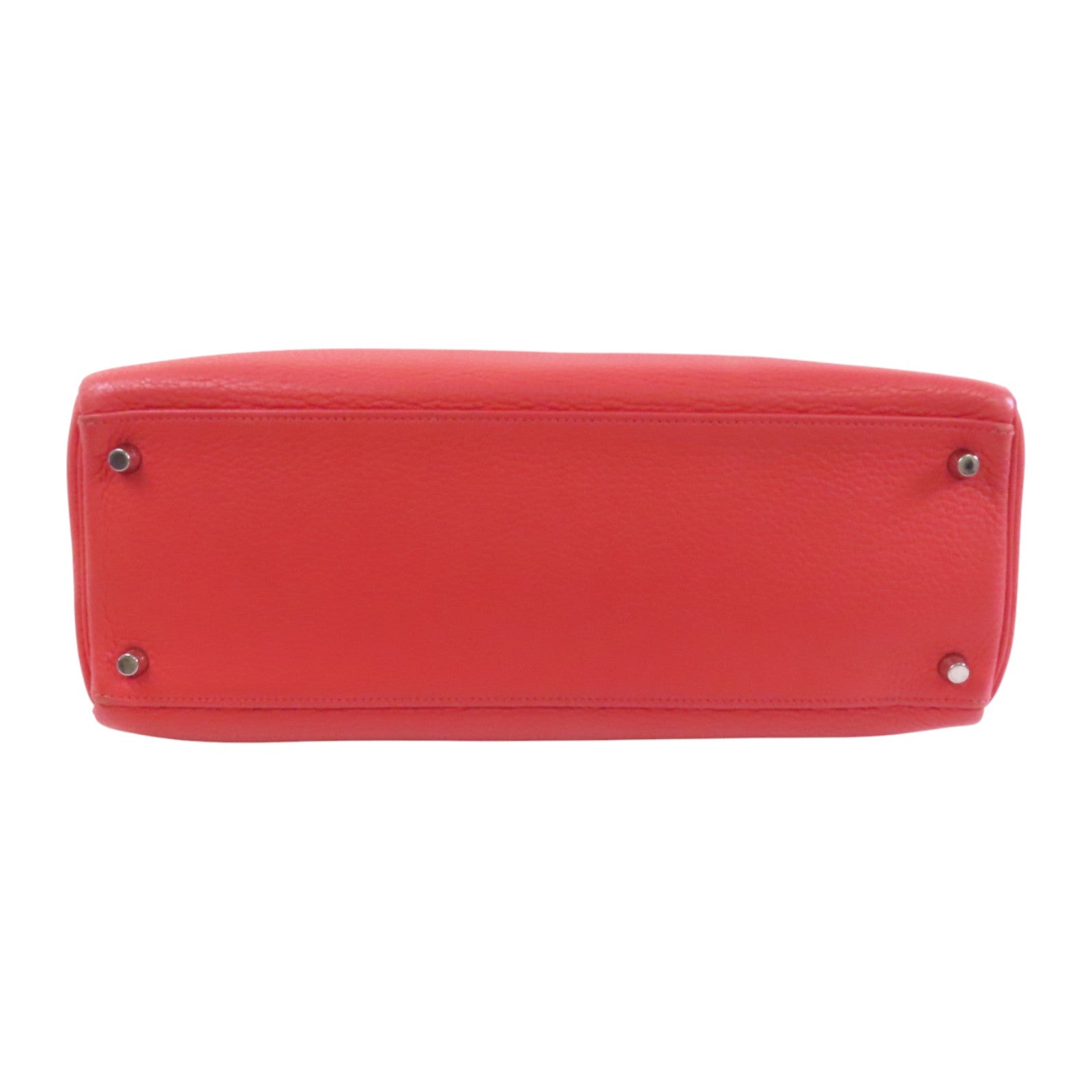 HERMES Clemence皮革Kelly 35銀扣手挽肩背兩用袋