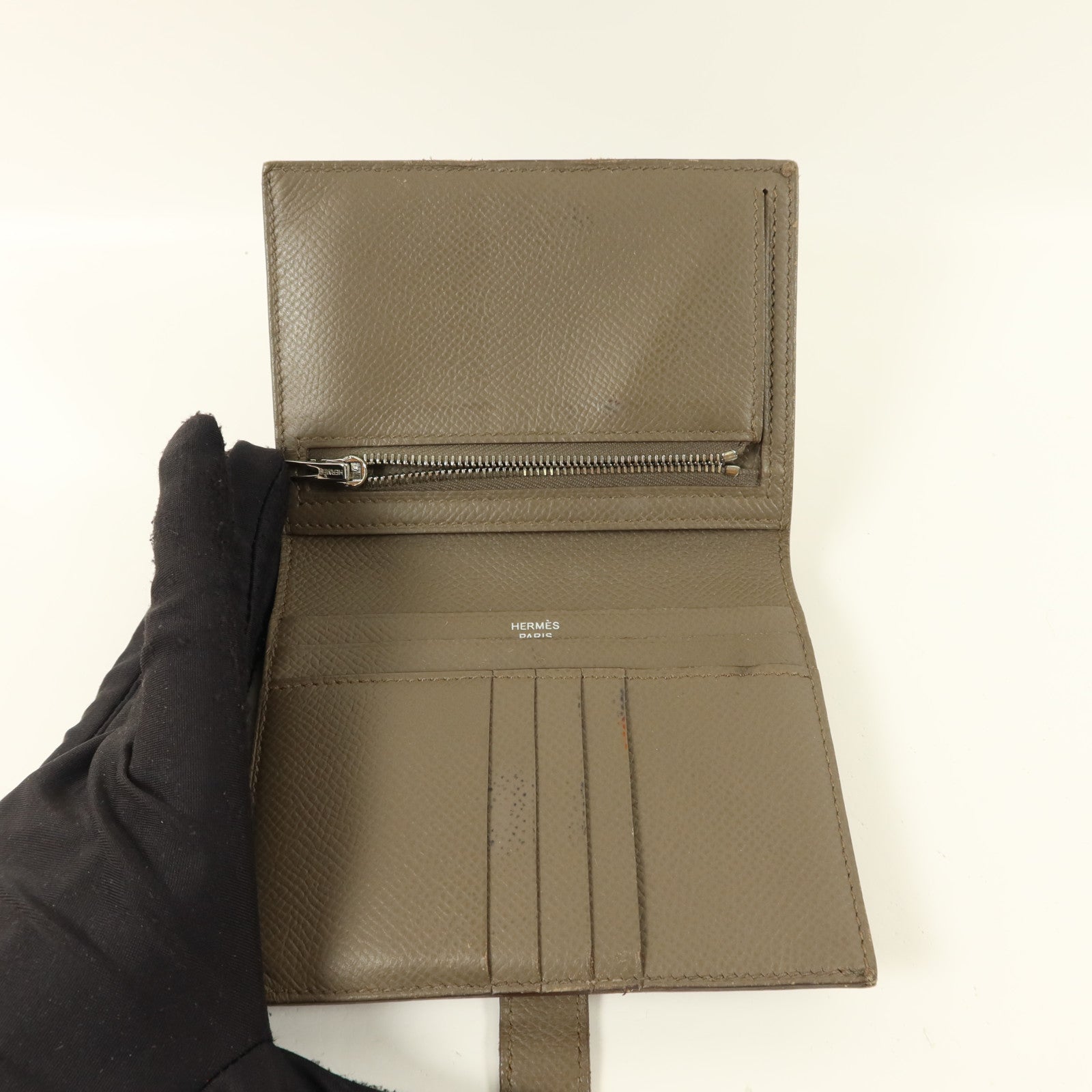 HERMES Epsom皮革Bearn Wallet錢包Etoupe