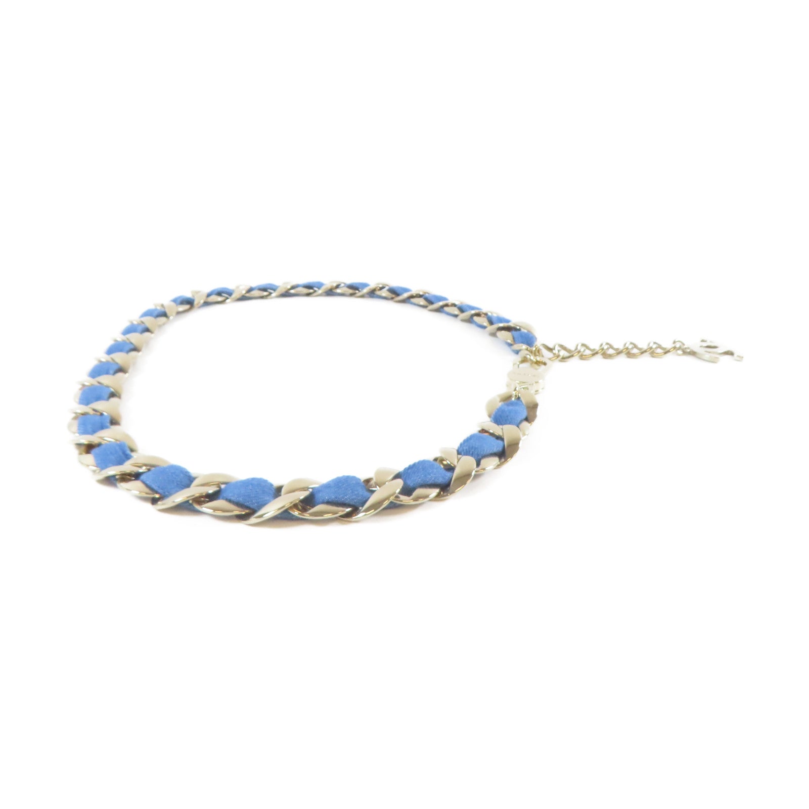 CHANEL 【激減優惠】金屬/牛仔布料Chain Belt腰帶金色/藍色