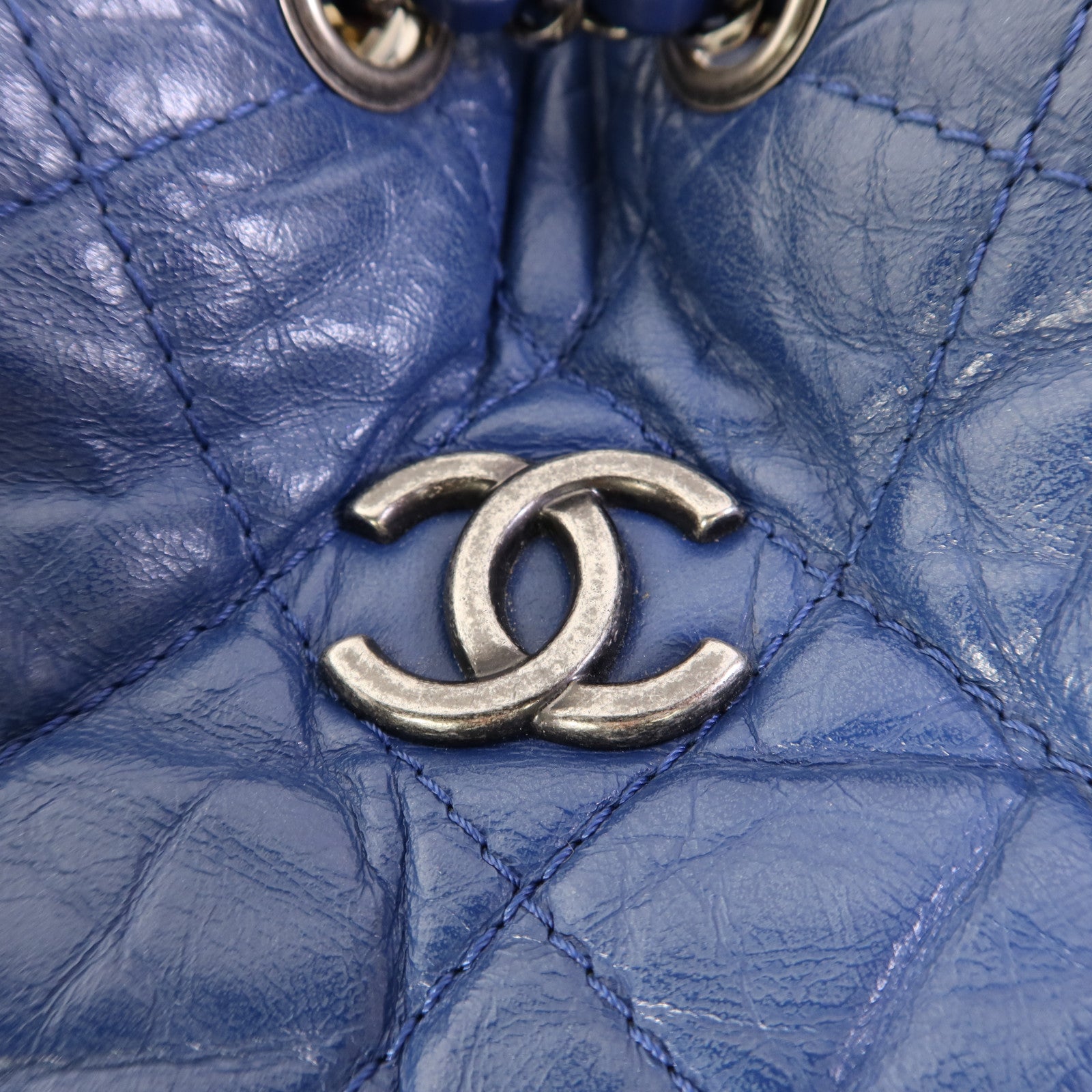 CHANEL 牛皮皮革Gabrielle Backpack銀扣背包