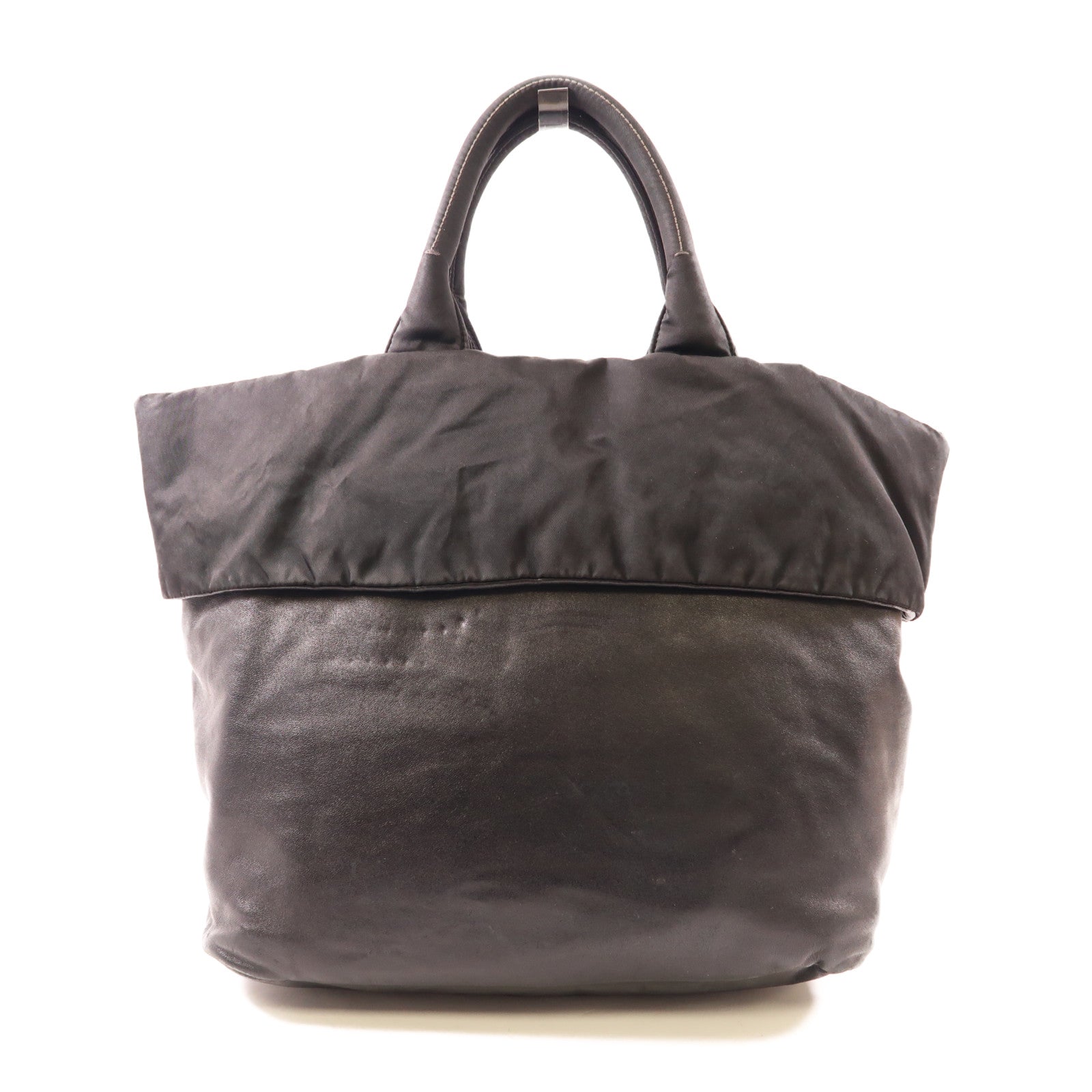 PRADA 【激減優惠】尼龍/皮革Hand Bag手挽袋