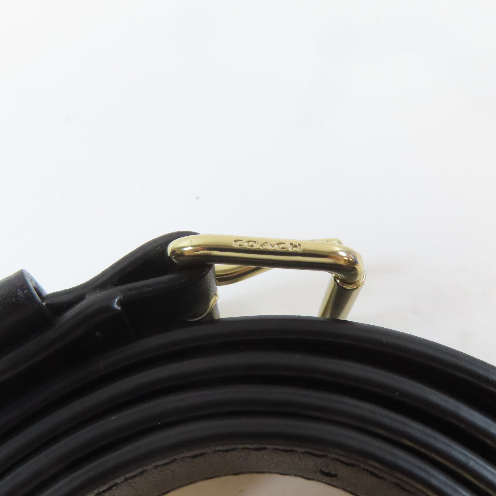 COACH 牛皮皮革Shoulder Bag金扣肩背袋黑色