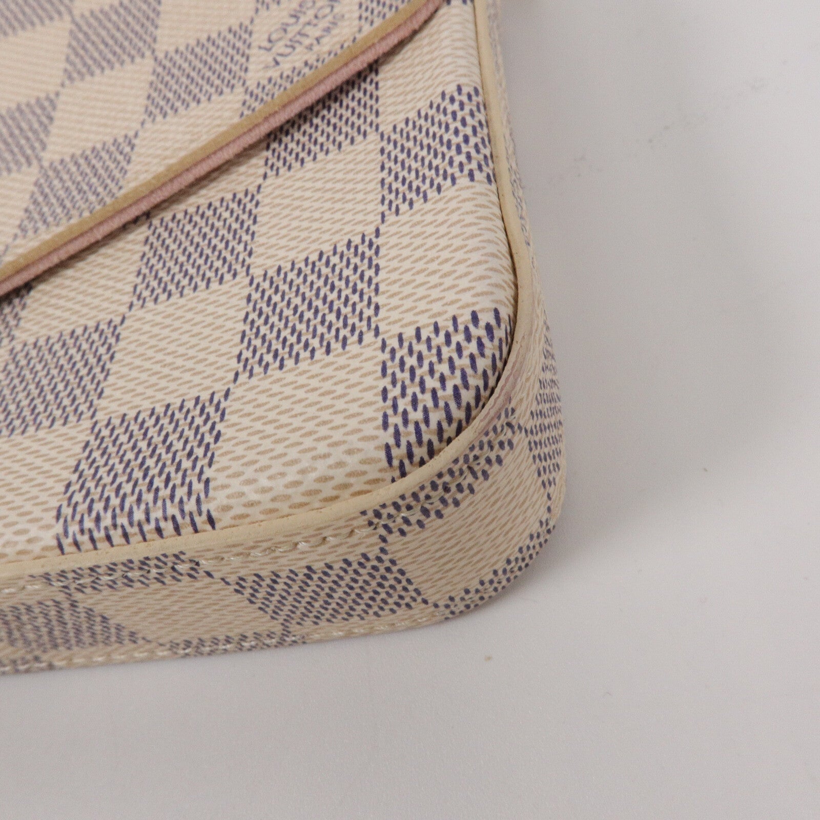 LOUIS VUITTON Damier Azur Felicia Pochette鏈帶肩背袋
