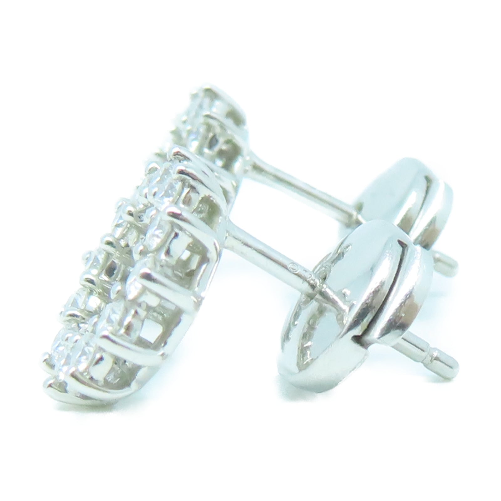 TIFFANY＆CO PT950铂金Open Circle Earrings钻石耳环
