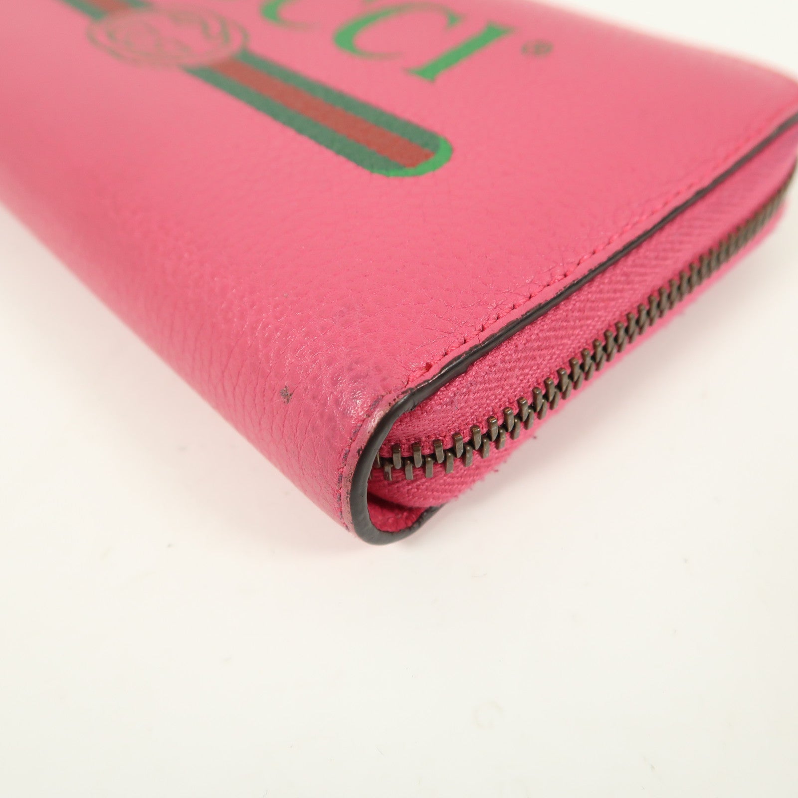 GUCCI CC Long Wallet 496317 Calfskin Leather Pink