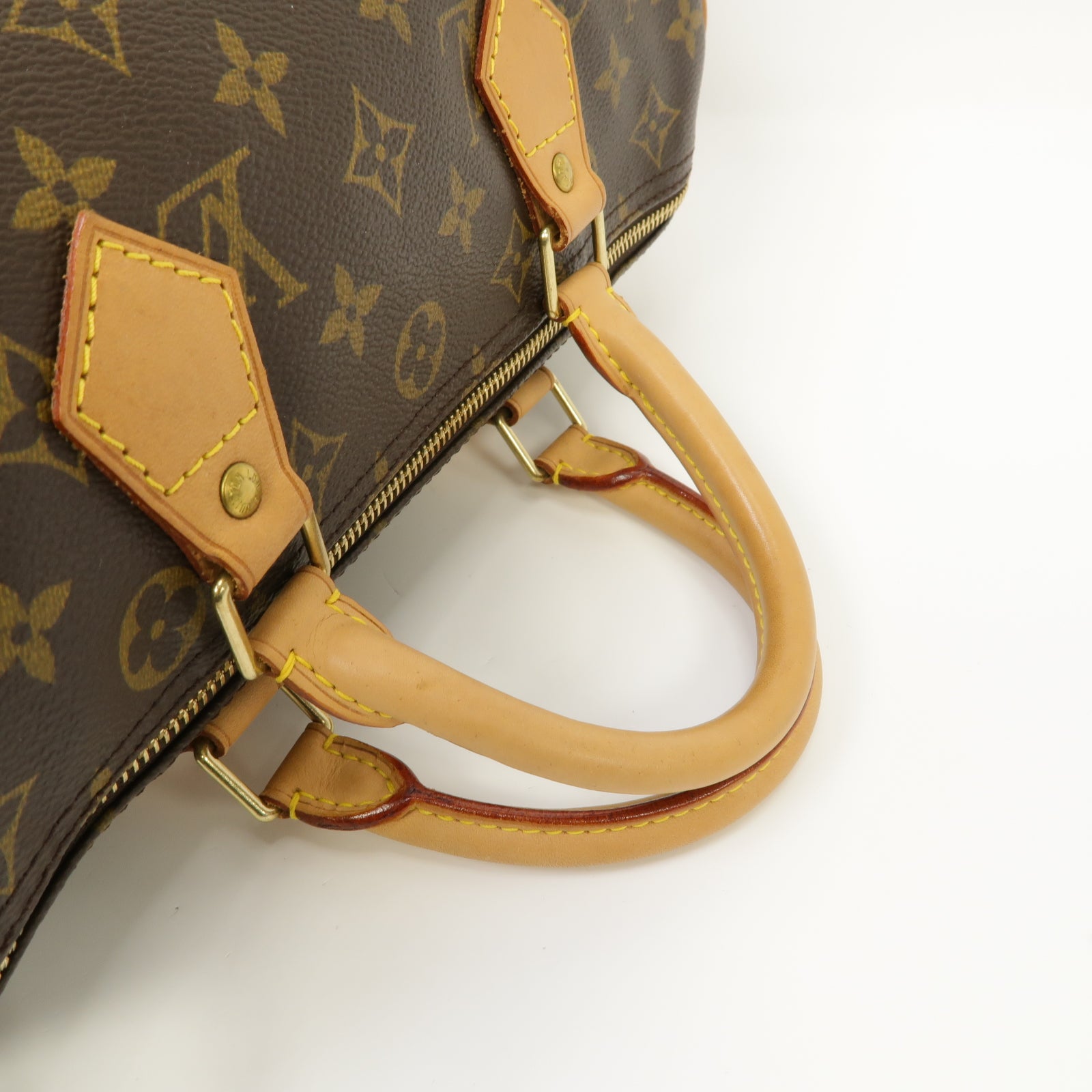 LOUIS VUITTON Monogram Speedy 30金扣手挽袋啡色