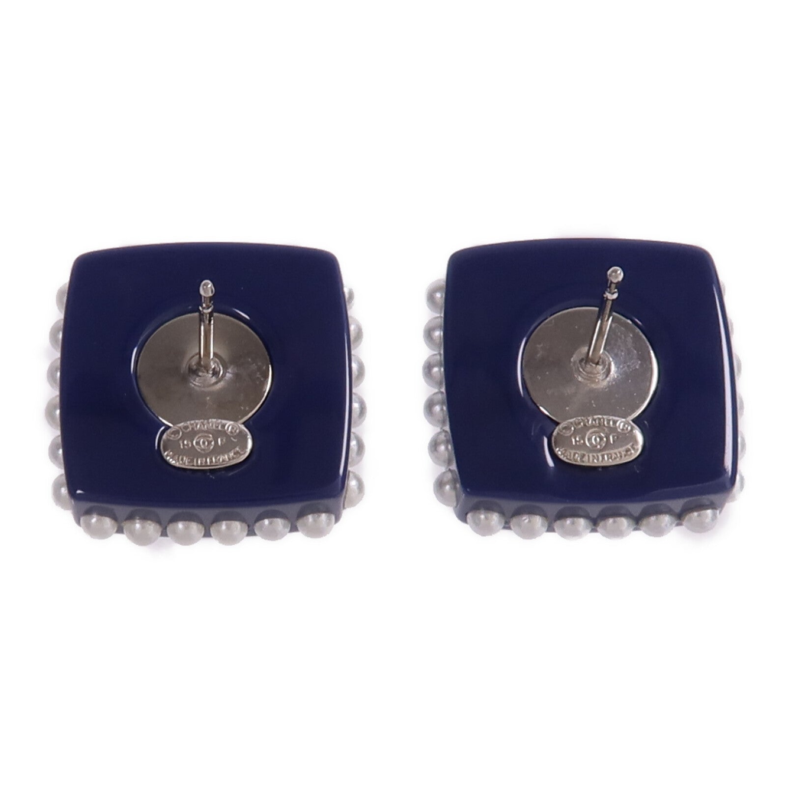CHANEL PVC Earrings銀扣耳環