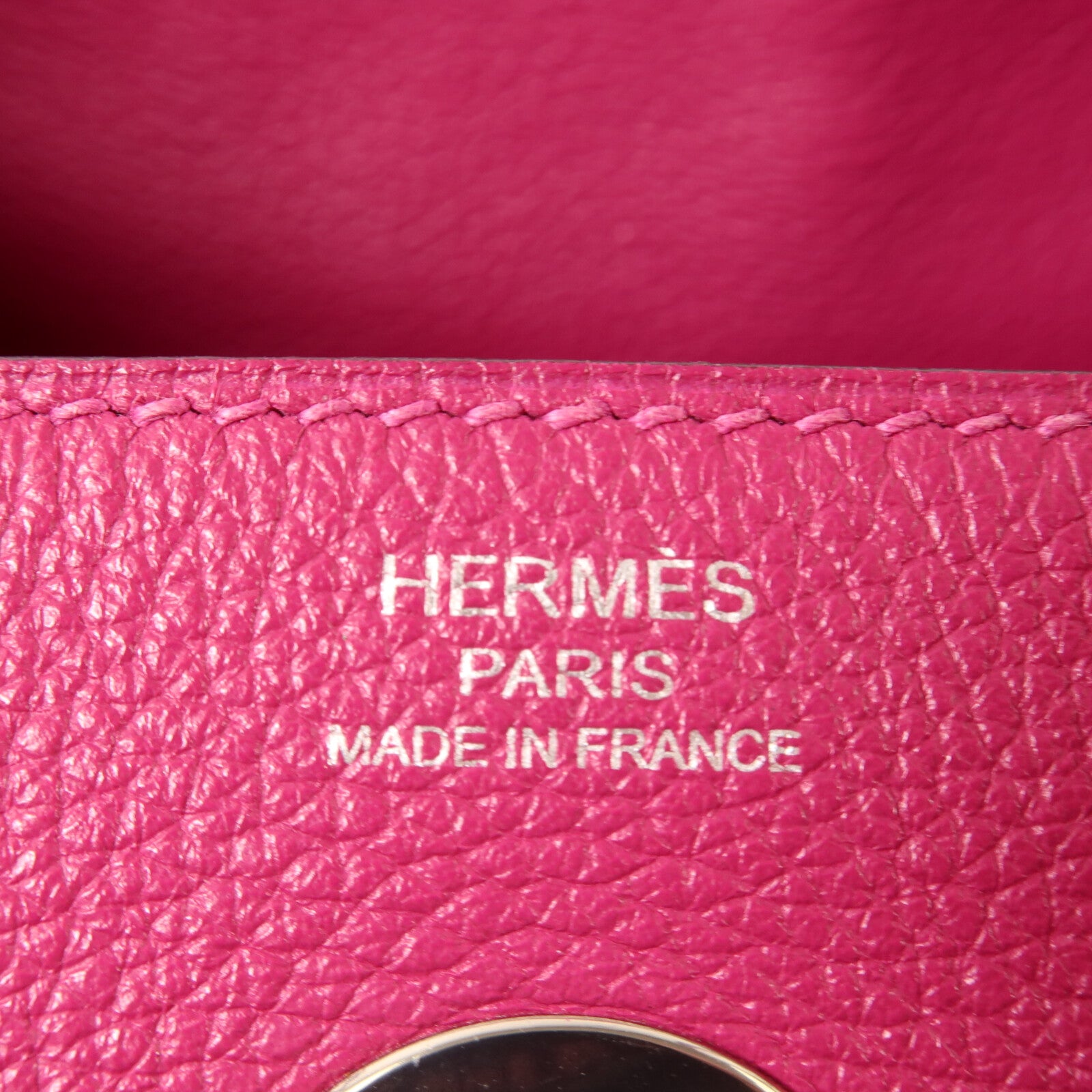 HERMES Evercolor皮革Lindy 26手挽肩背兩用袋Rose Purple