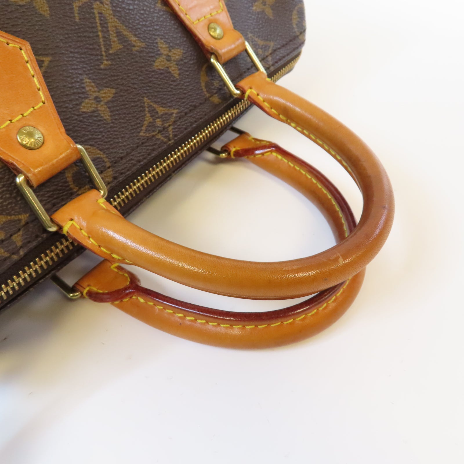 LOUIS VUITTON Monogram Speedy 25金扣手挽袋啡色