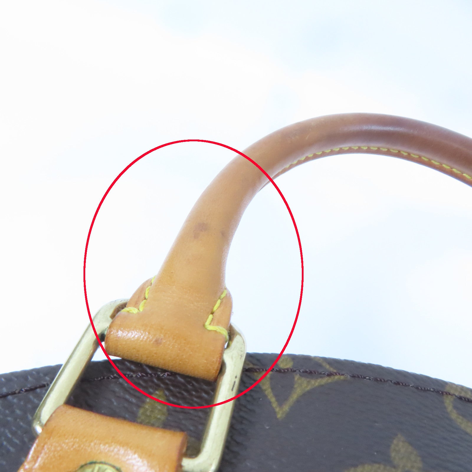 LOUIS VUITTON Monogram Elipse MM金扣手挽袋啡色