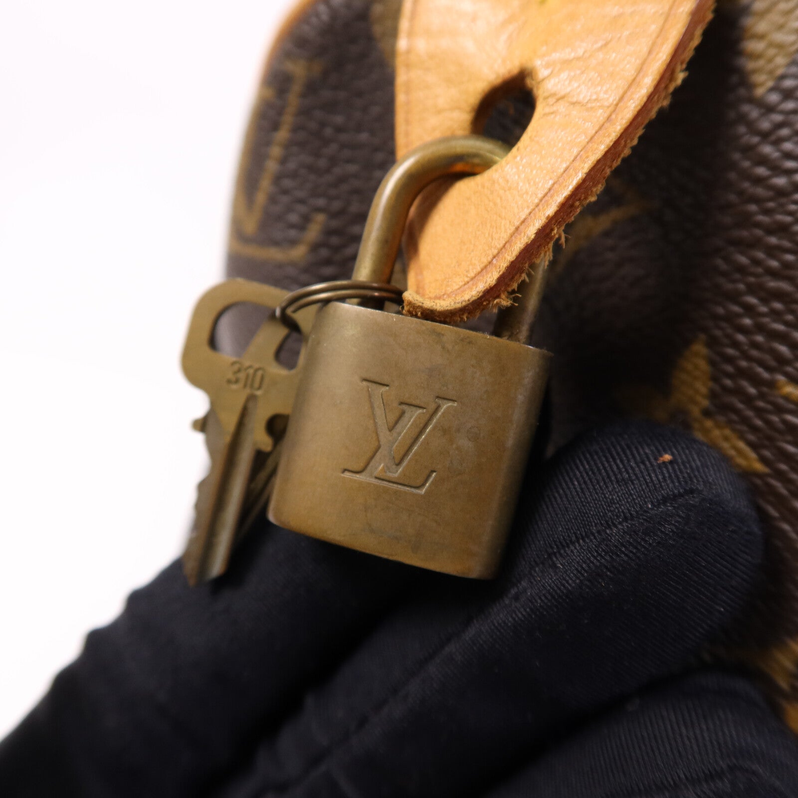 LOUIS VUITTON Monogram Speedy 25金扣手挽袋