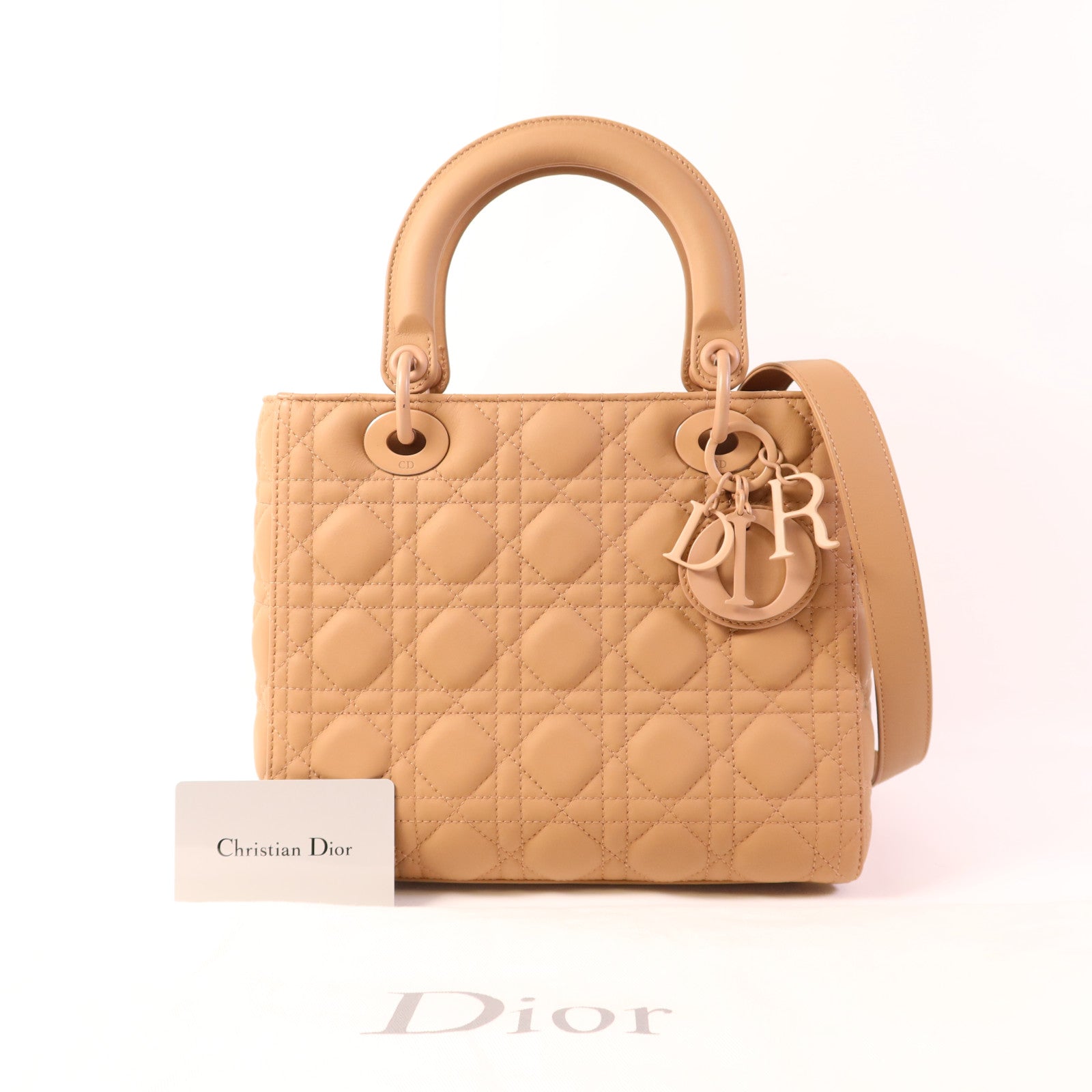 Dior 皮革Lady Dior手挽肩背兩用袋