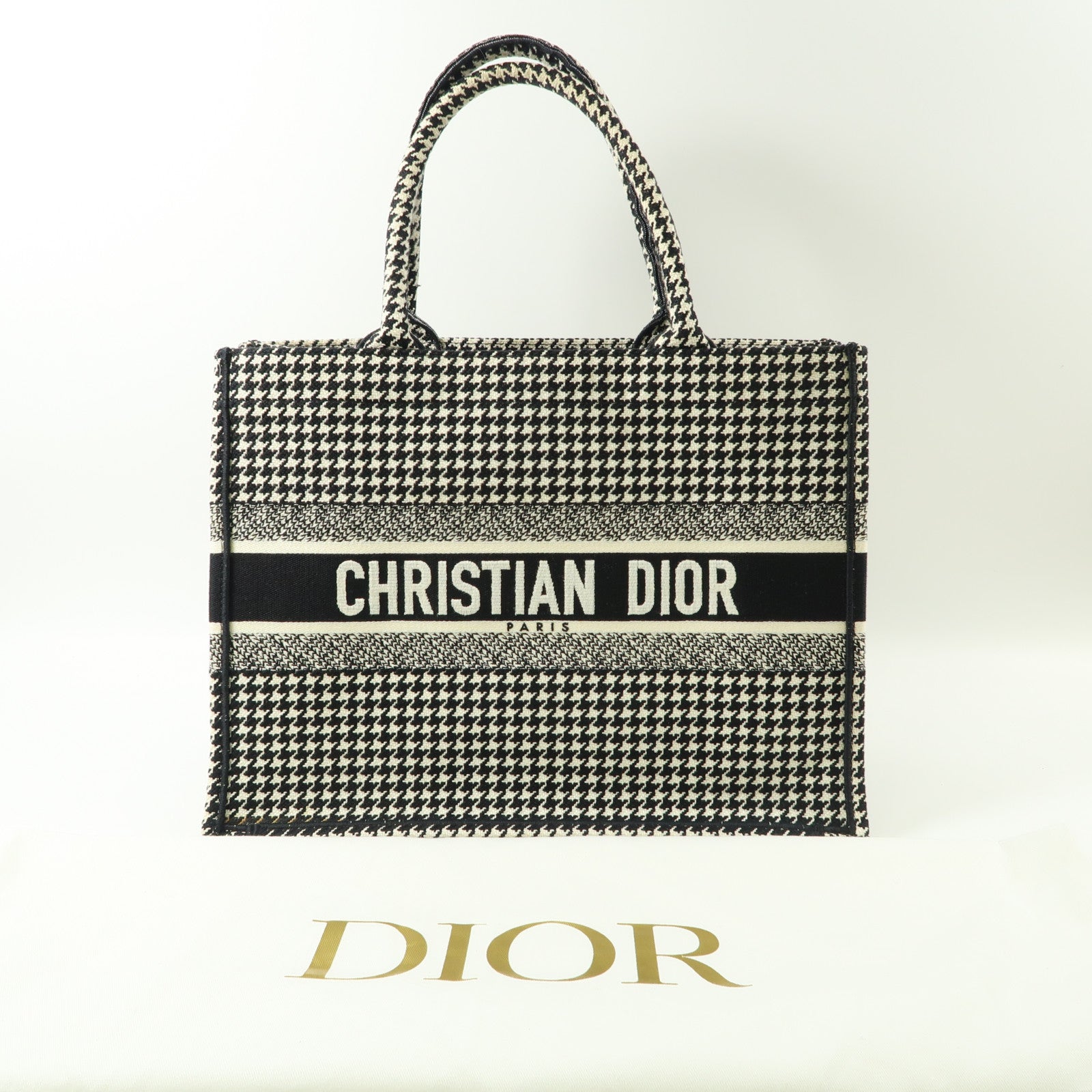 Dior 帆布Book Tote手挽袋黑色/白色