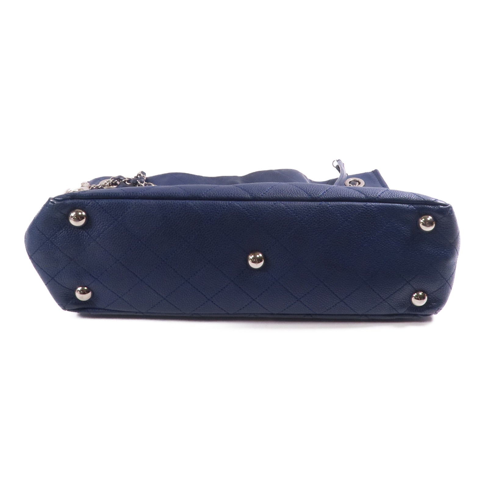 CHANEL 牛皮皮革皮革Shoulder Bag銀扣鏈帶肩背袋