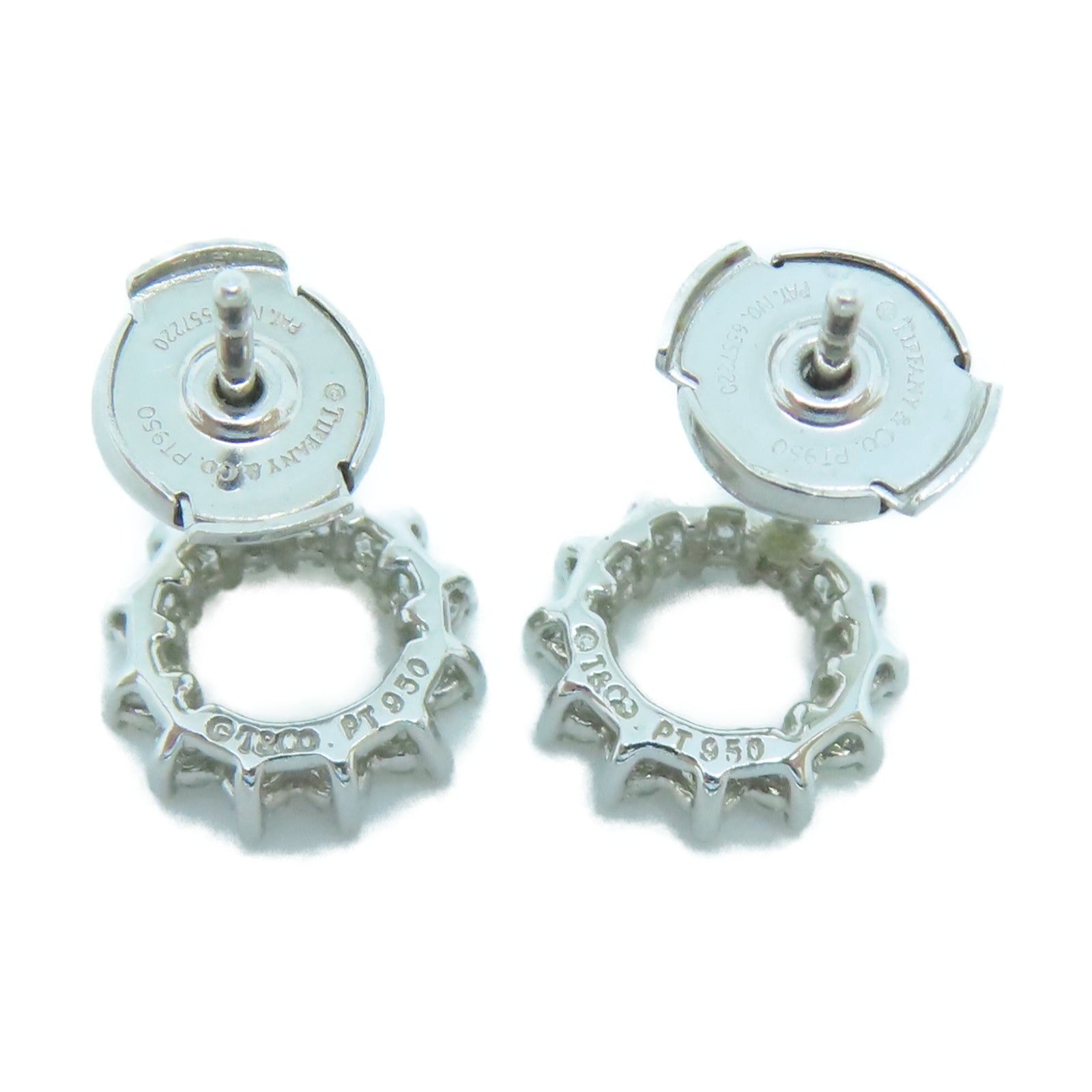 TIFFANY＆CO PT950铂金Open Circle Earrings钻石耳环
