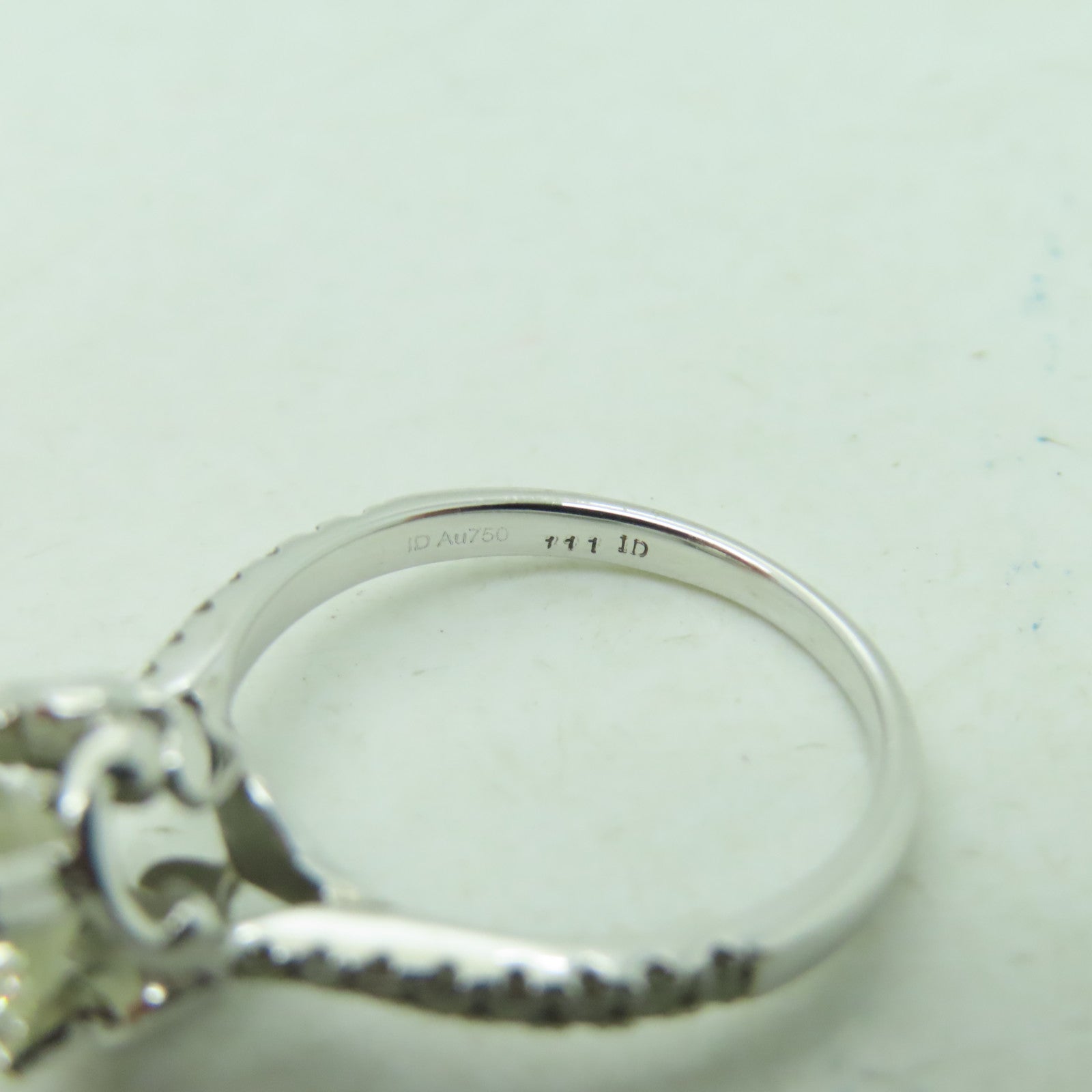 JEWELRY 【激減優惠】18K白金Diamond Ring 1.11ct/0.15ct鑽石戒指US#5.75