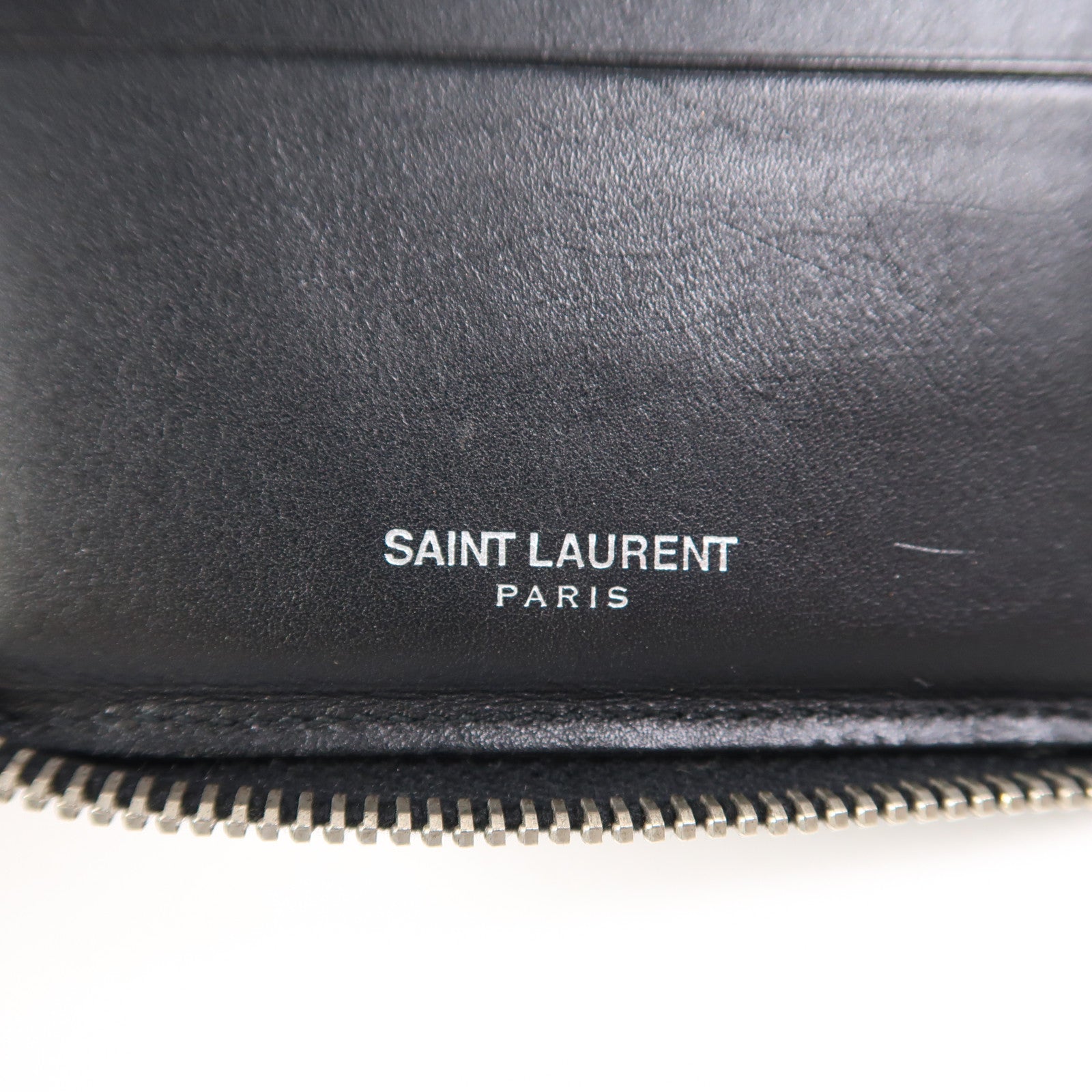 SAINT LAURENT 【激減優惠】牛皮皮革Wallet銀扣錢包