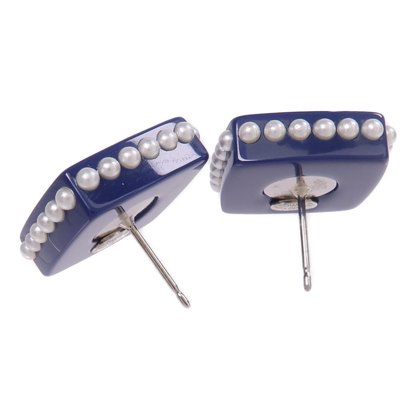 CHANEL PVC Earrings銀扣耳環